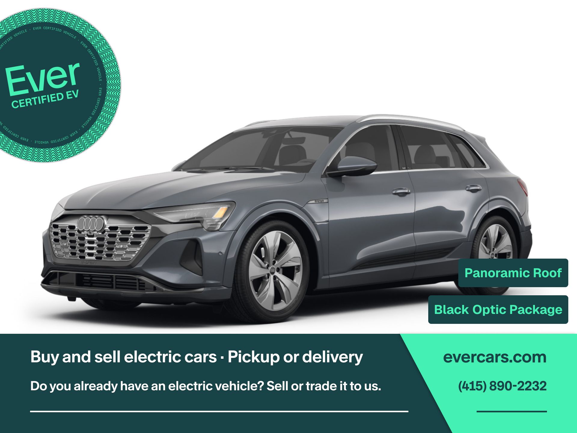 Gray 2024 Audi Q8 e-tron SUV / Crossover All-Wheel Drive Automatic