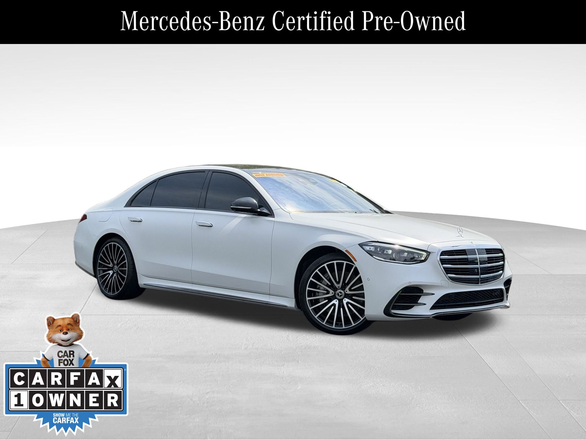 MANUFAKTUR Moonlight White Magno 2024 Mercedes-Benz S-Class Sedan All-Wheel Drive 9-Speed Automatic