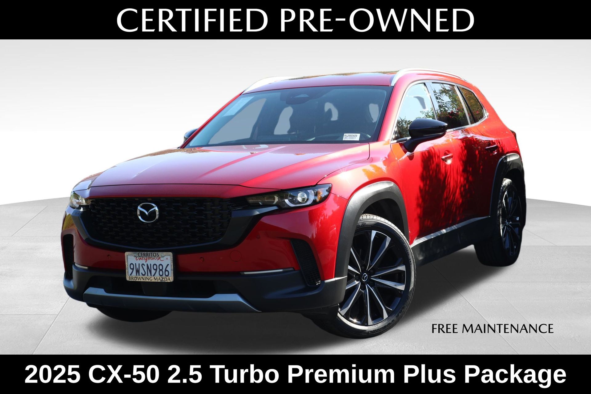 Soul Red Crystal Metallic 2025 Mazda CX-50 2.5 Turbo Premium Plus AWD SUV / Crossover All-Wheel Drive 6-Speed Automatic