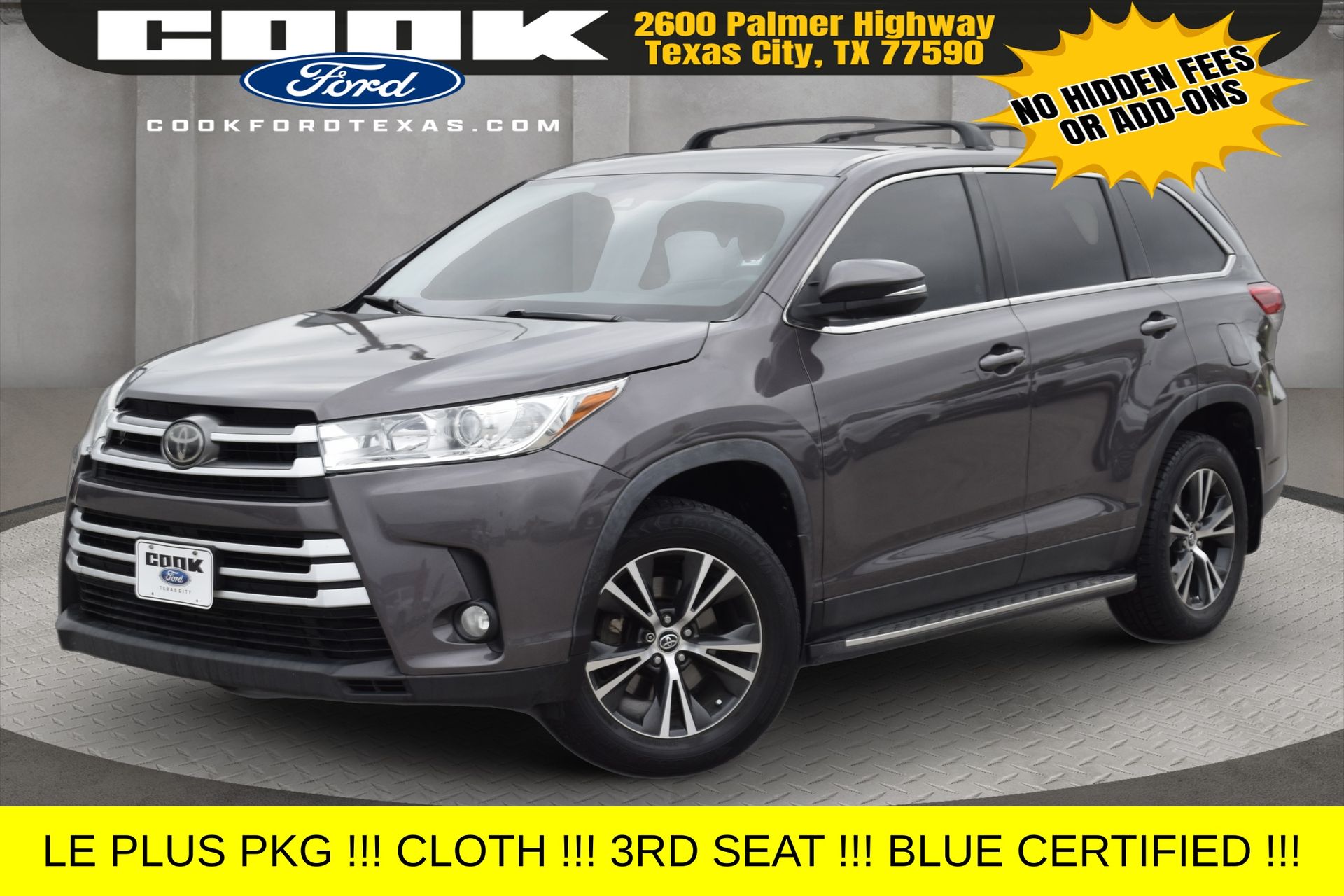 2019 Toyota Highlander LE Plus FWD