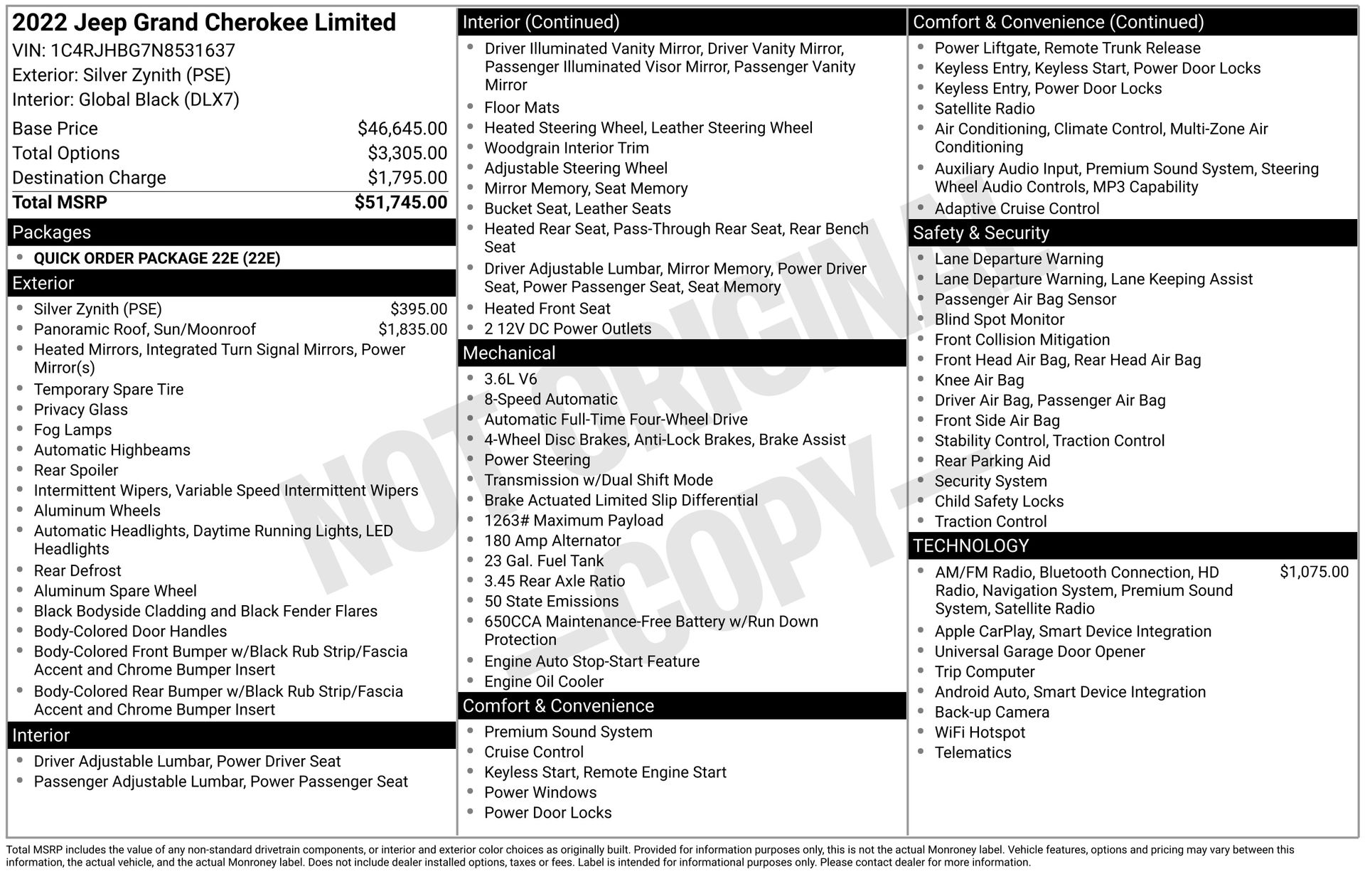 2022 JEEP GRAND CHEROKEE - Image 3