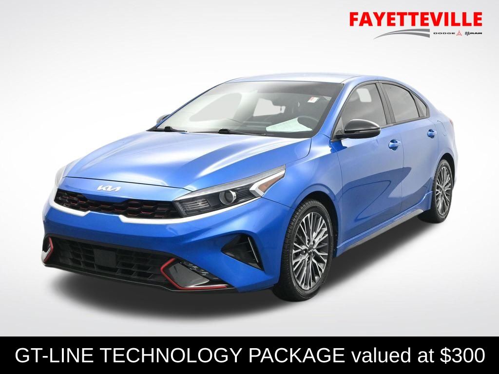 Sporty Blue 2022 Kia Forte Sedan Front-Wheel Drive Continuously Variable Transmission