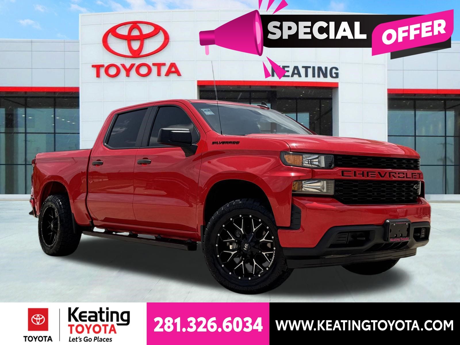 Red Hot 2022 Chevrolet Silverado 1500 Pickup Truck 4X2 8-Speed Automatic