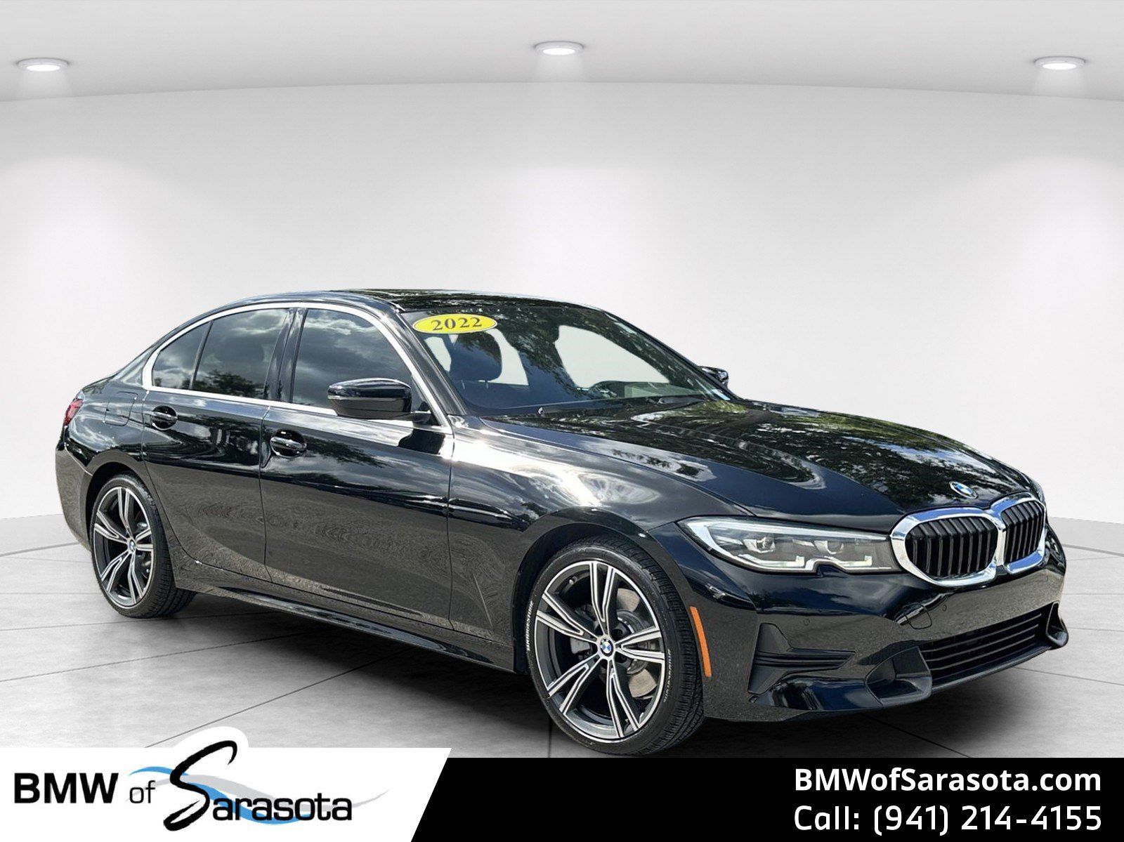 Jet Black 2022 BMW 3 Series Sedan Rear-Wheel Drive 8-Speed Automatic