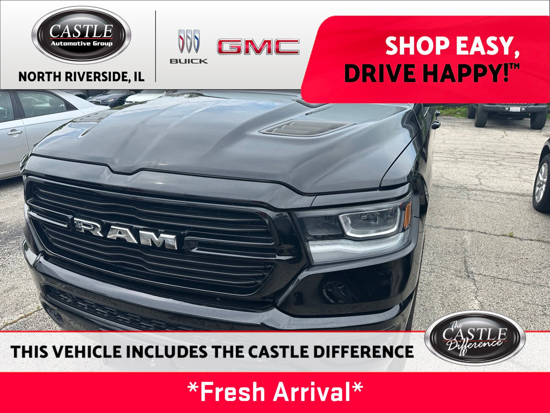 Diamond Black Crystal Pearlcoat 2023 RAM 1500 Pickup Truck Four-Wheel Drive 8-Speed Automatic
