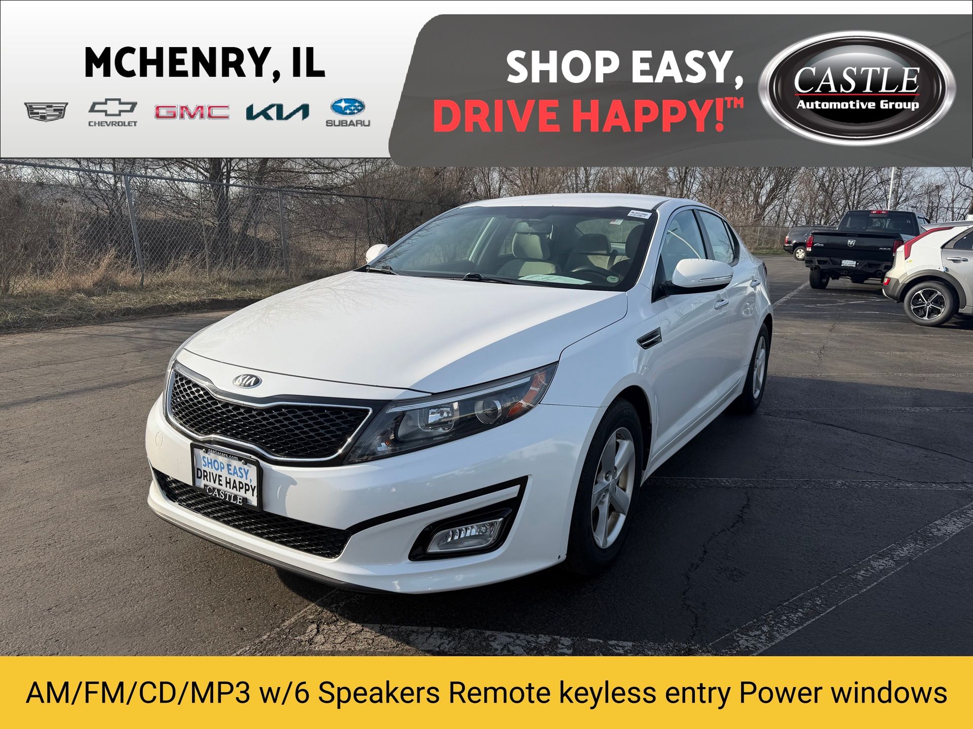 Snow White Pearl 2014 Kia Optima LX Sedan Front-Wheel Drive 6-Speed Automatic
