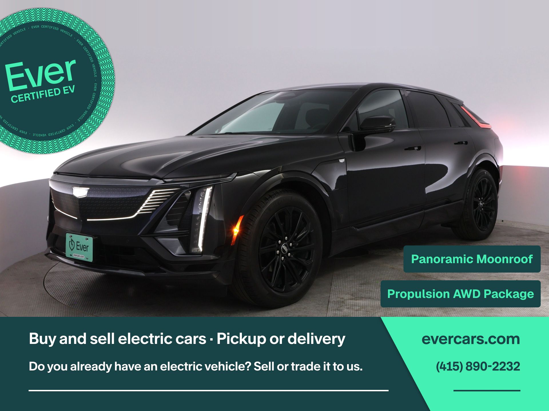 Stellar Black Metallic 2024 Cadillac LYRIQ SUV / Crossover All-Wheel Drive 1-Speed Automatic
