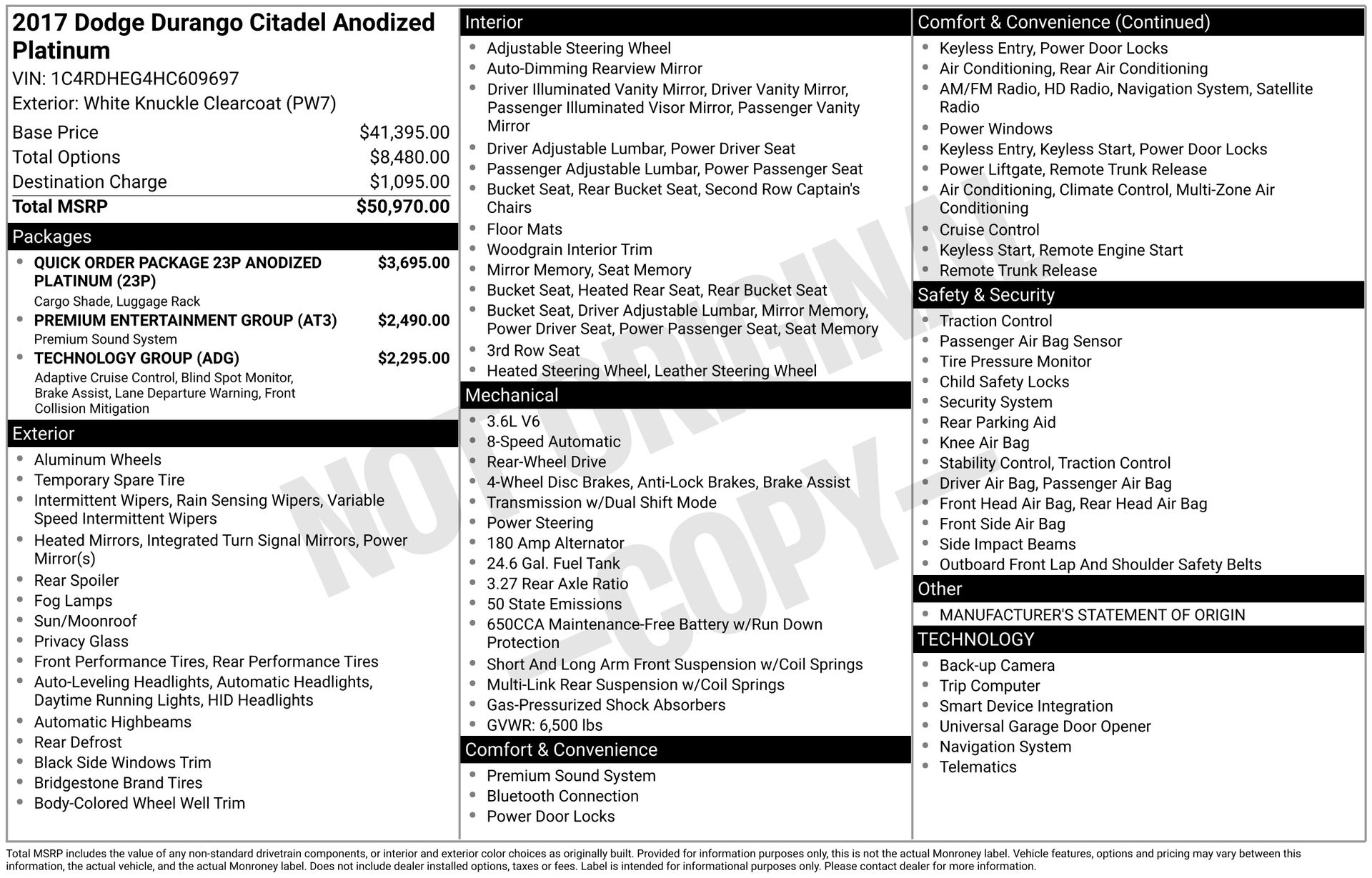 2017 Dodge Durango Citadel