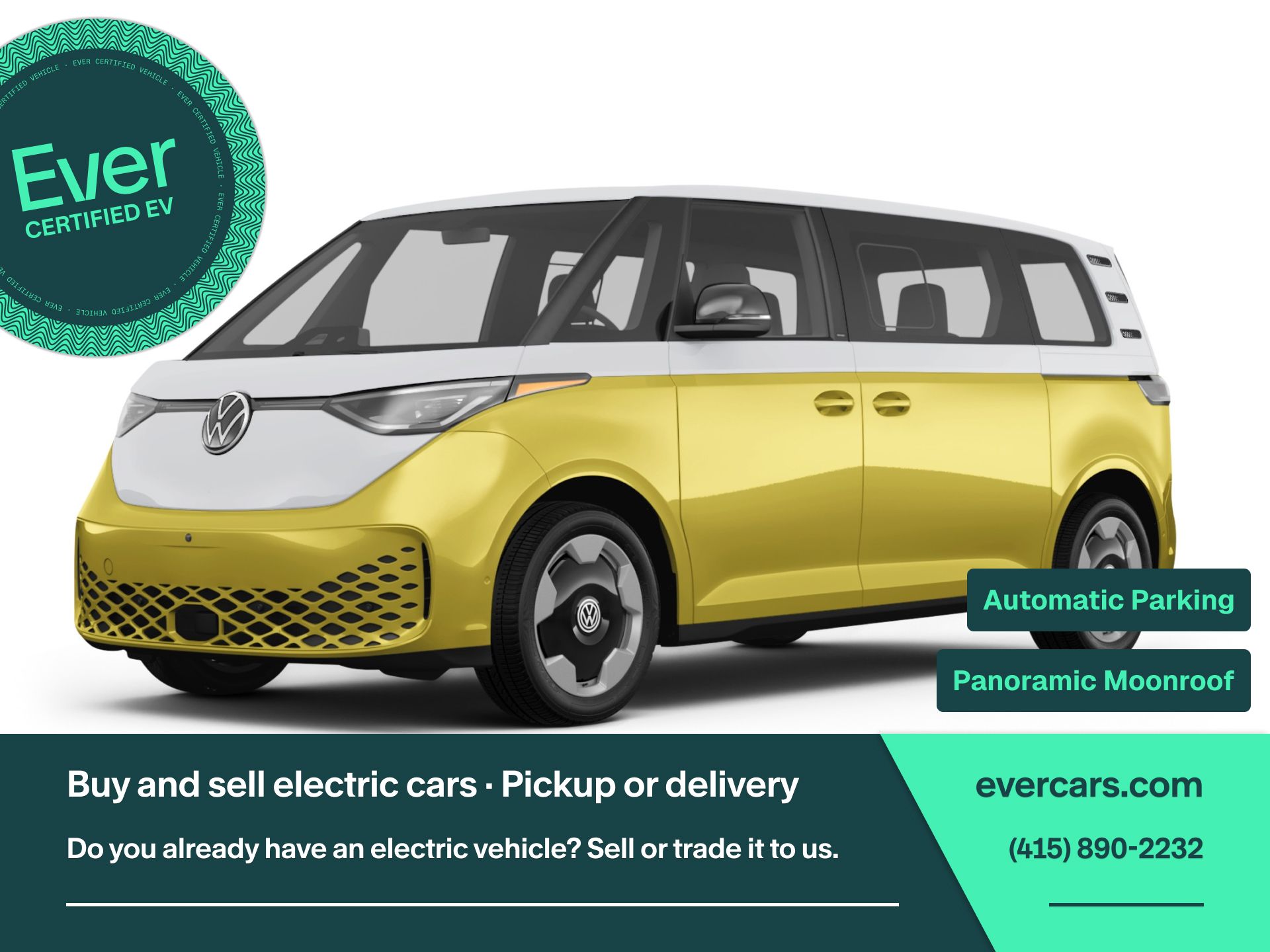 Yellow 2025 Volkswagen ID.Buzz Minivan All-Wheel Drive Automatic