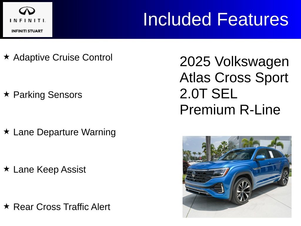 used 2025 Volkswagen Atlas Cross Sport car, priced at $42,200