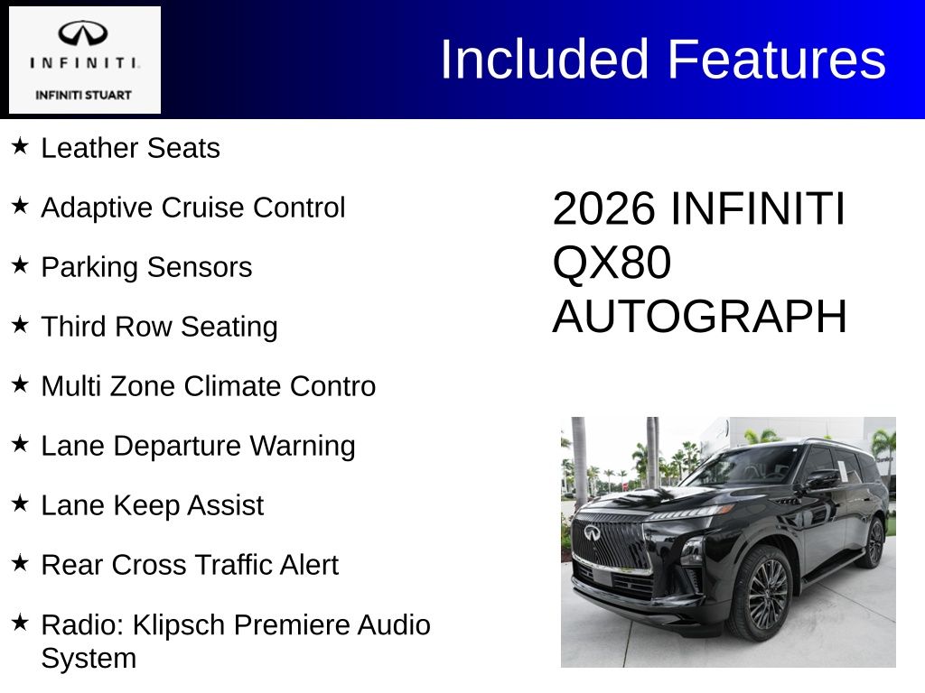 used 2026 INFINITI QX80 car, priced at $92,600