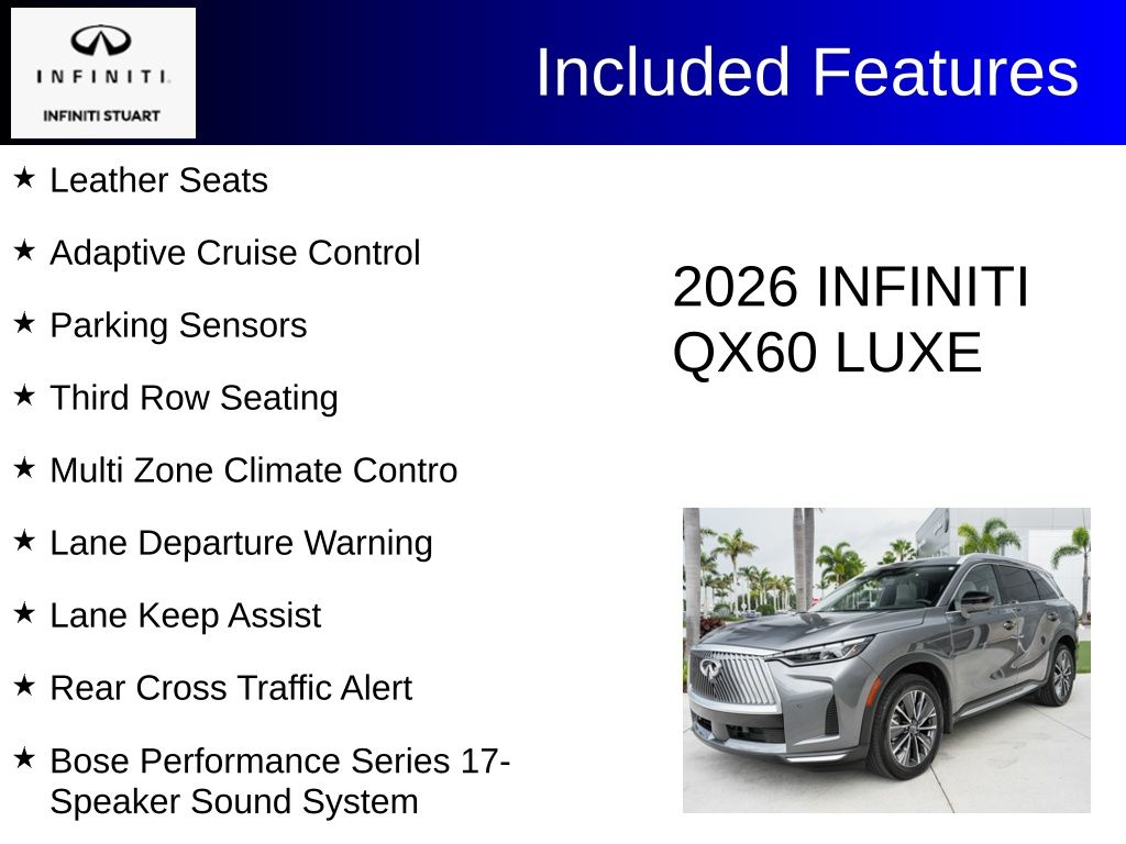 used 2026 INFINITI QX60 car, priced at $45,000