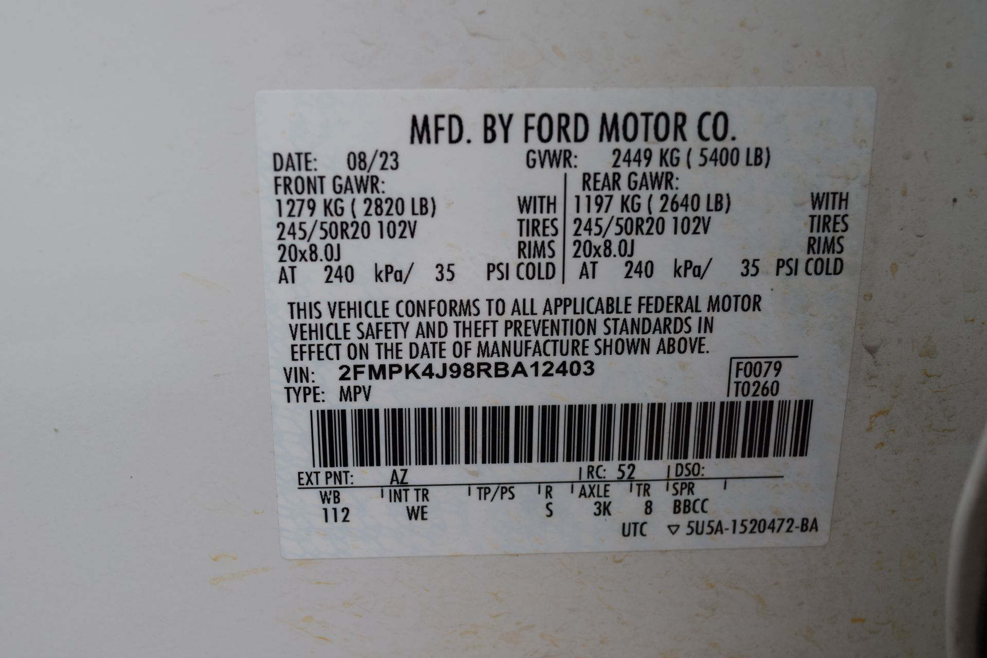 2024 Ford Edge ST Line White at Shottenkirk Kia Fort Bend