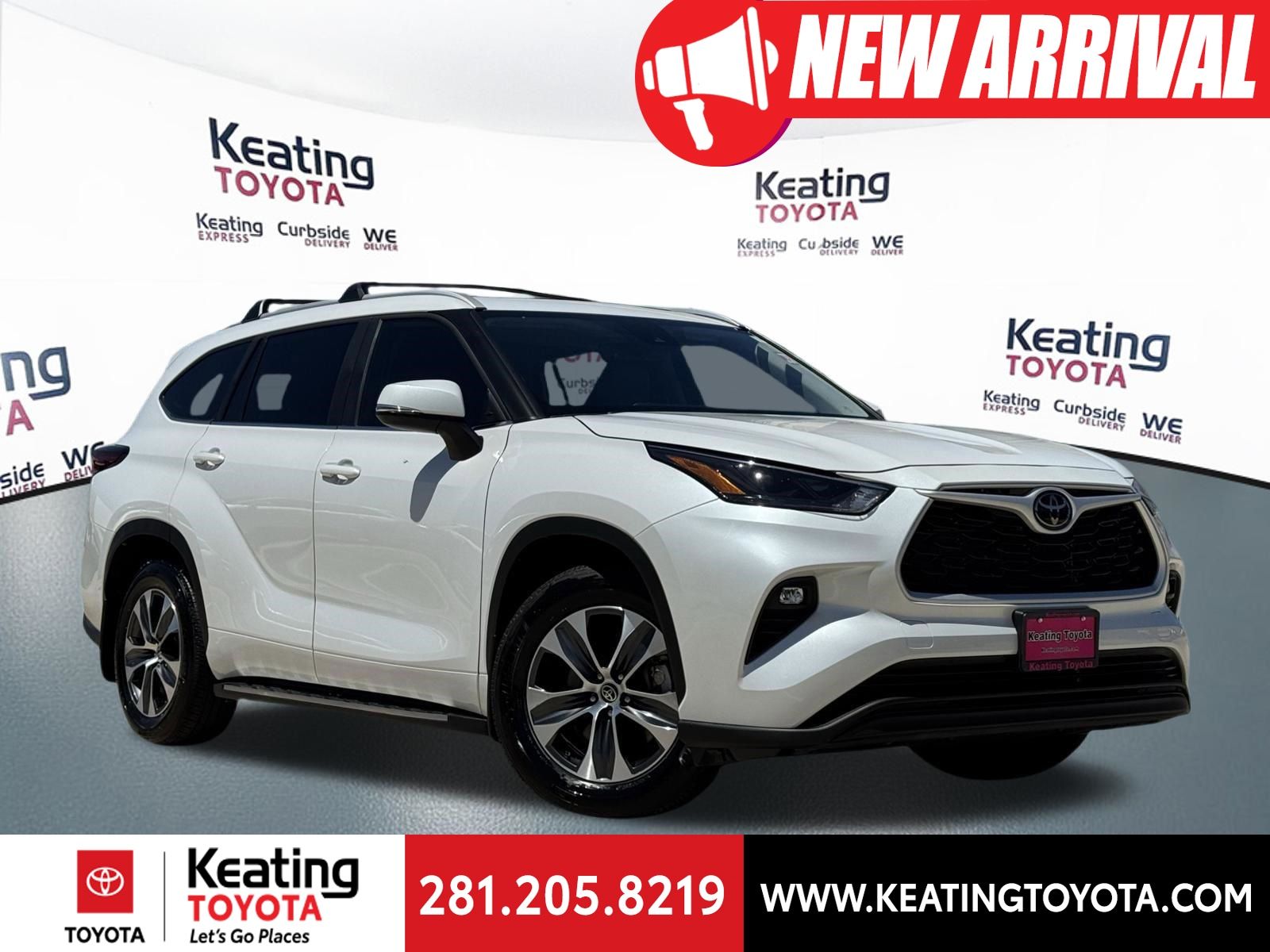 White (Wind Chill Pearl) 2025 Toyota Highlander XLE FWD SUV / Crossover Front-Wheel Drive 8-Speed Automatic