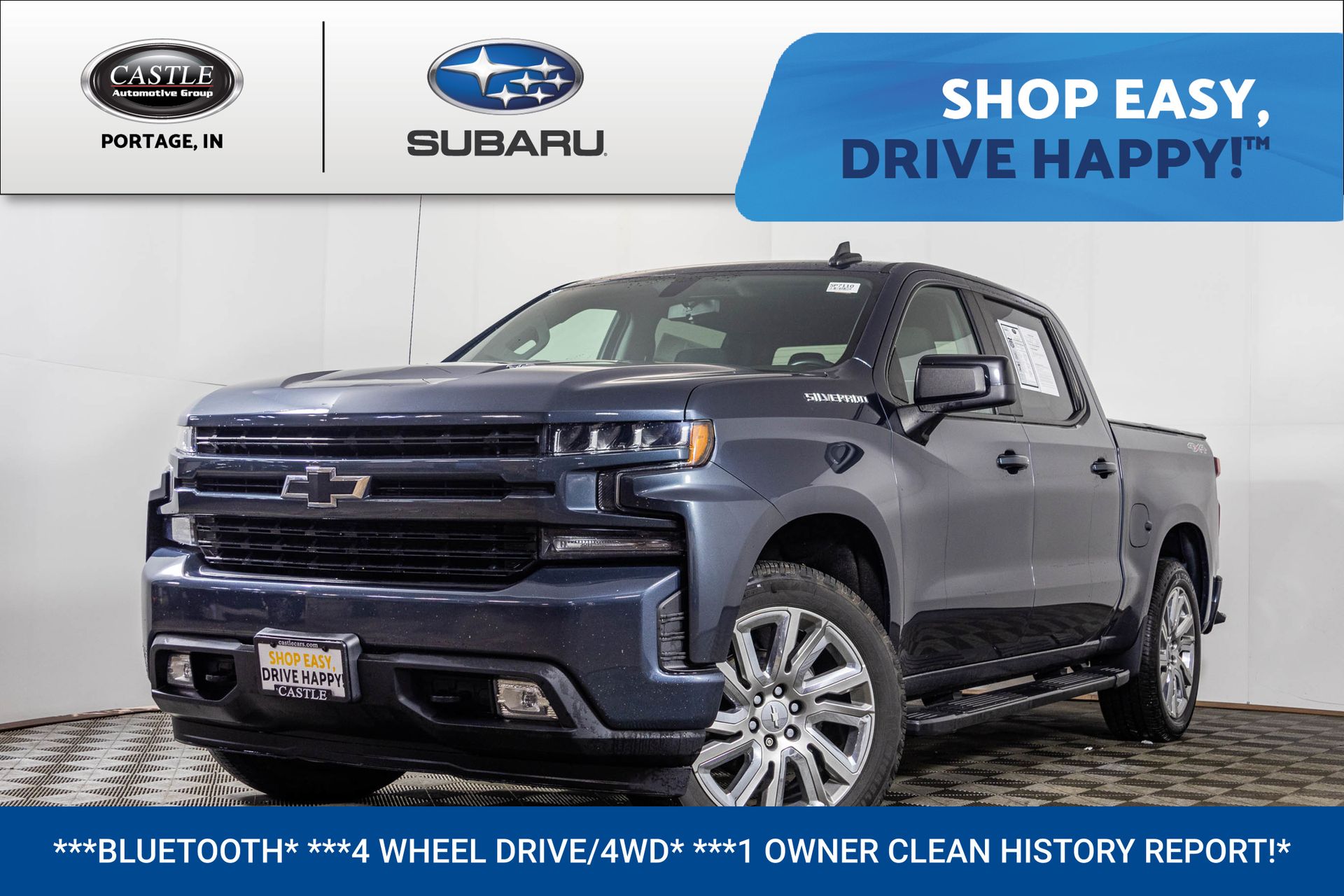 Shadow Gray Metallic 2022 Chevrolet Silverado 1500 RST Crew Cab 4WD Pickup Truck Four-Wheel Drive Automatic