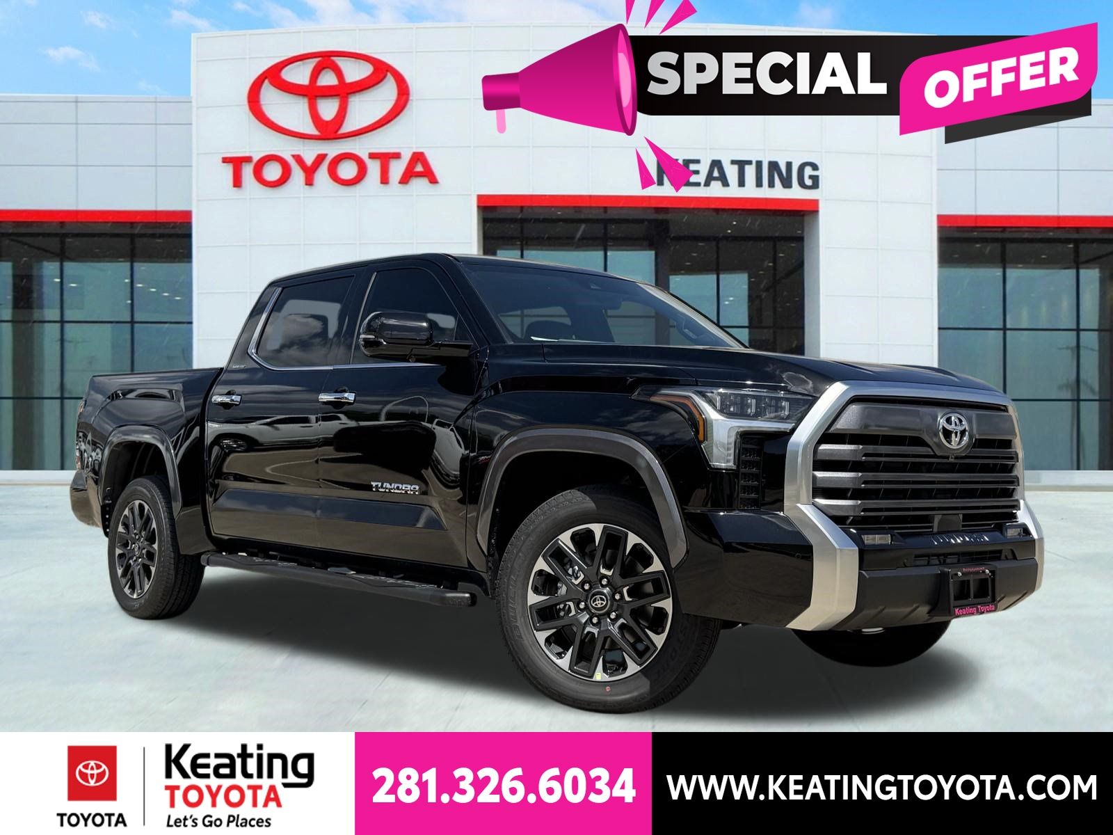 Midnight Black Metallic 2026 Toyota Tundra Pickup Truck Four-Wheel Drive Automatic
