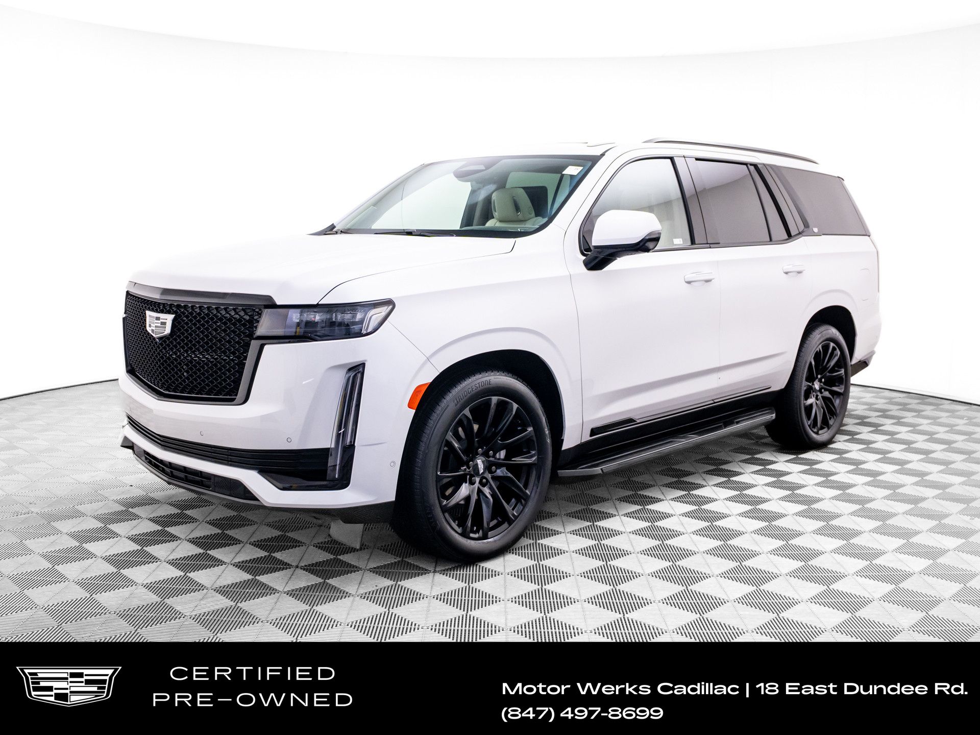 Crystal White Tricoat 2024 Cadillac Escalade SUV / Crossover Four-Wheel Drive Automatic