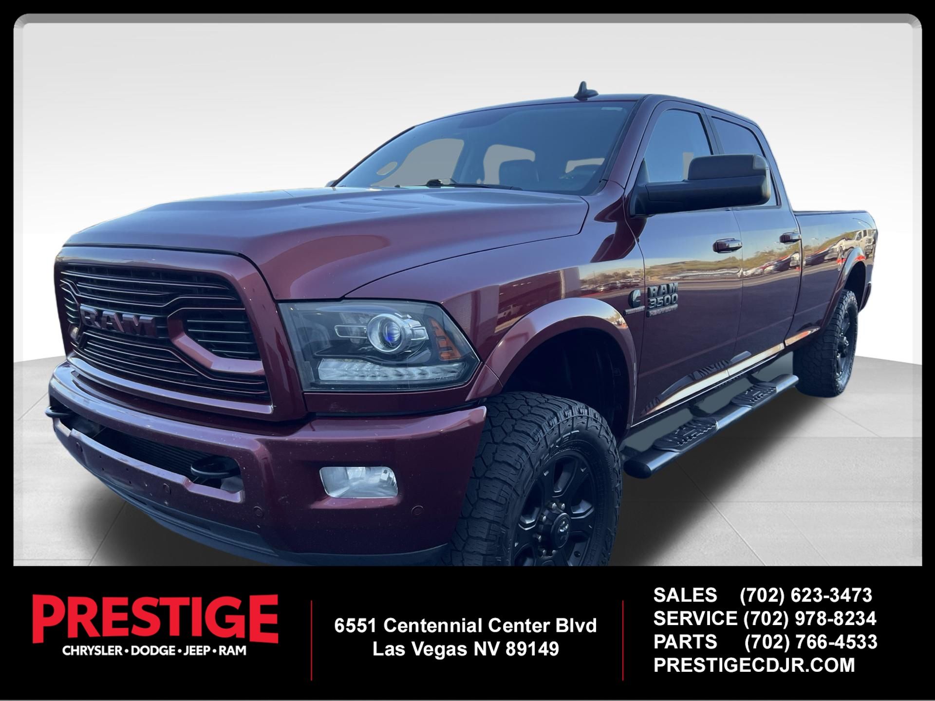 Delmonico Red Pearlcoat 2018 RAM 3500 Pickup Truck Four-Wheel Drive 6-Speed Automatic