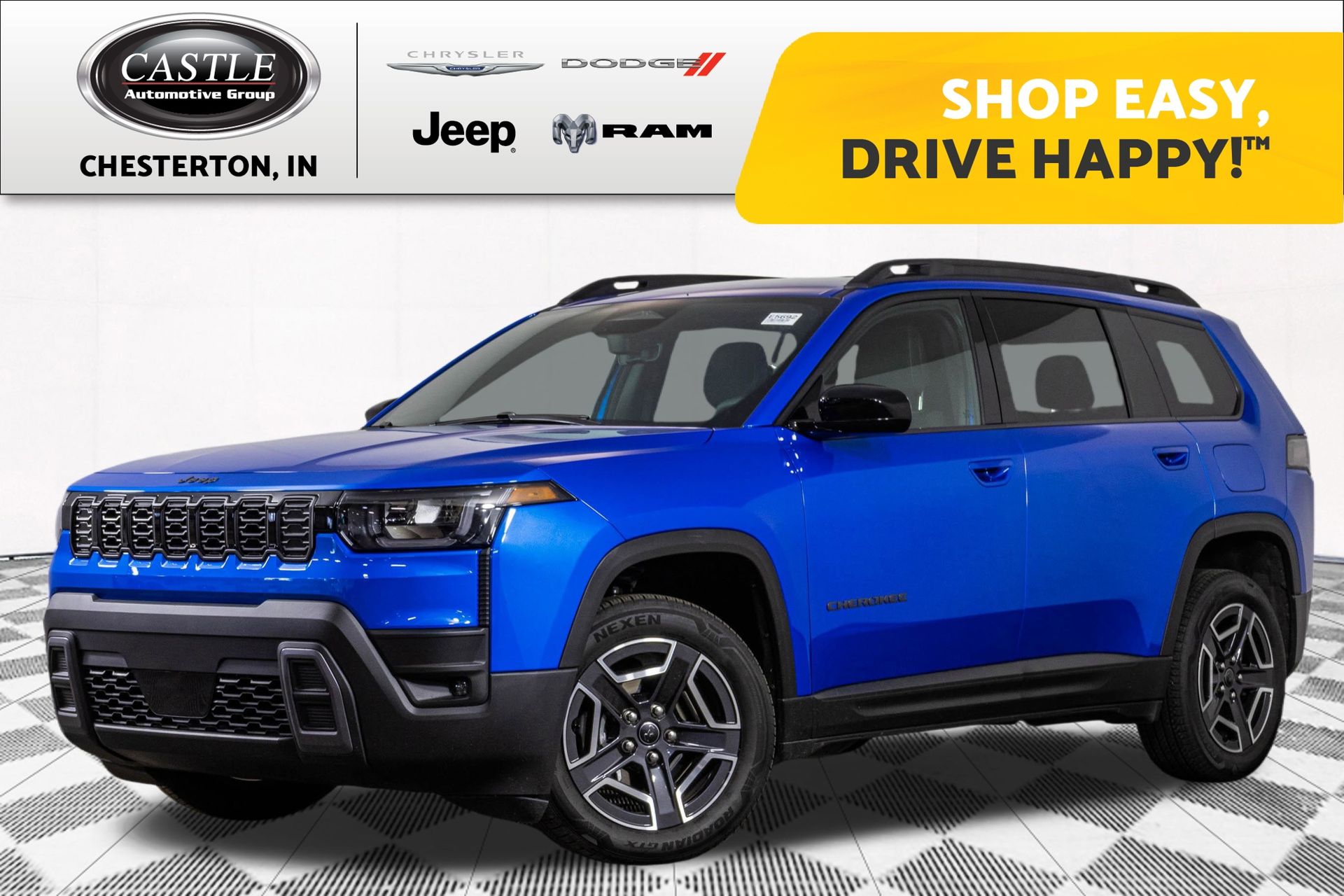 Hydro Blue Pearlcoat 2026 Jeep Cherokee SUV / Crossover Four-Wheel Drive Continuously Variable Transmission