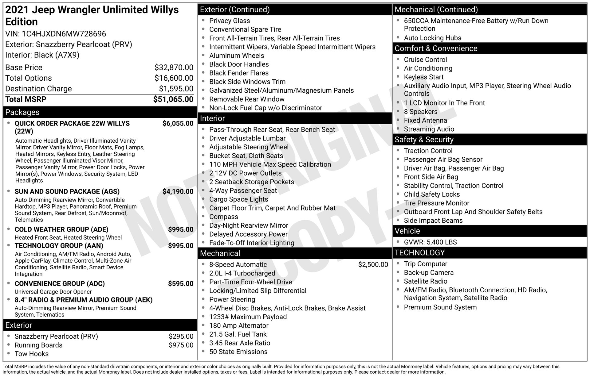 2021 JEEP WRANGLER - Image 3