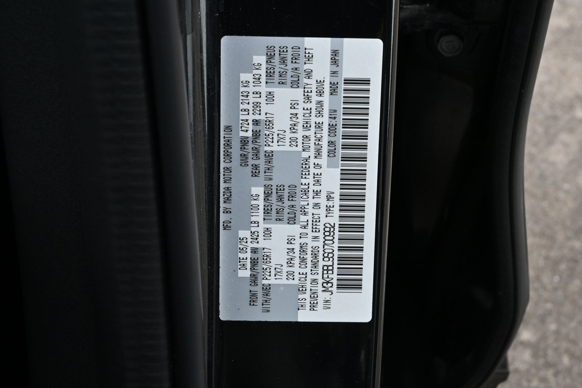 2025 Mazda CX-5 2.5 S Select Package Black at Joe Myers Mazda Kia