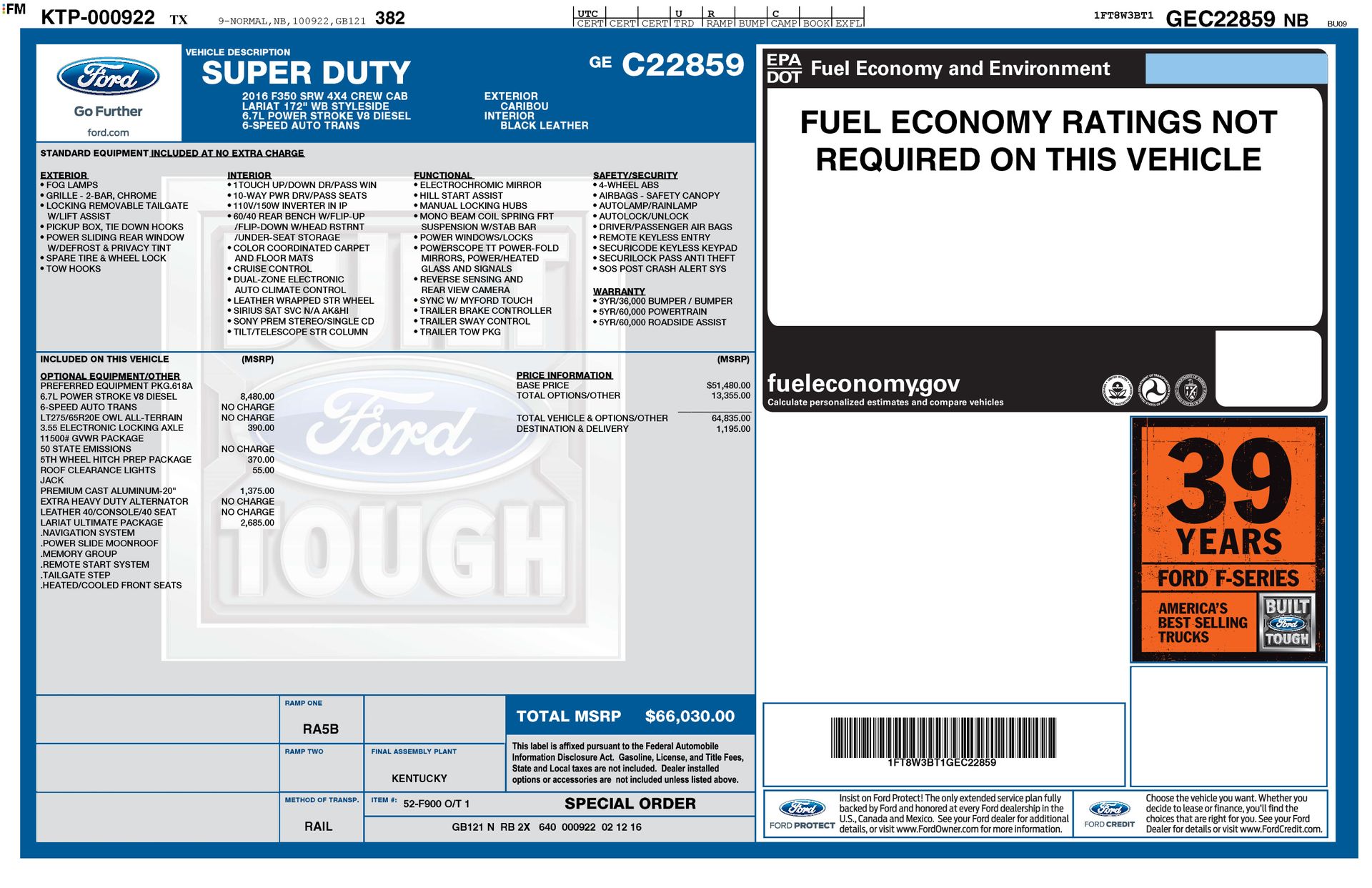2016 Ford F-350SD Lariat Brown at Emmons Autoplex