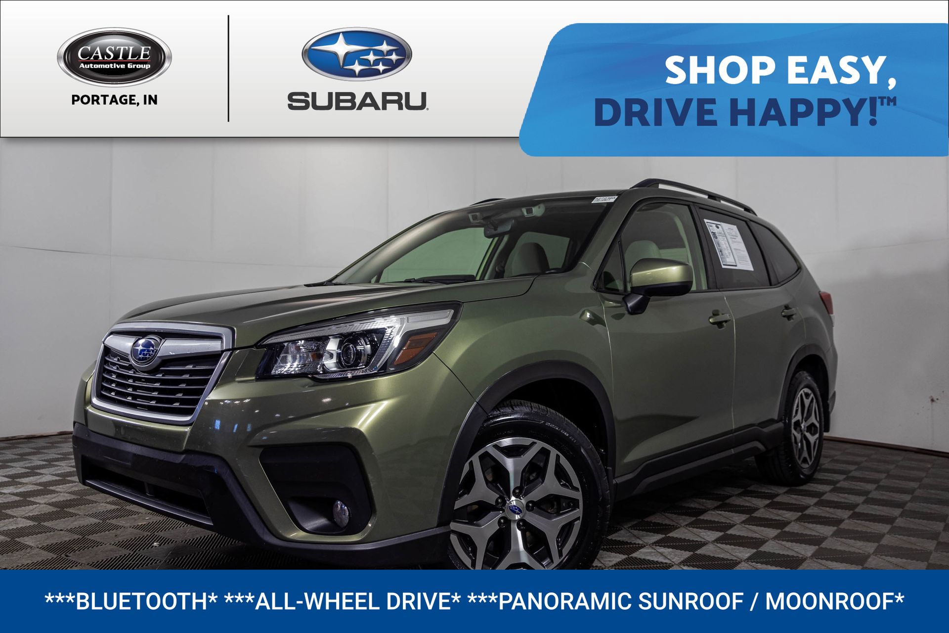 Jasper Green Metallic 2019 Subaru Forester 2.5i Premium AWD SUV / Crossover All-Wheel Drive Continuously Variable Transmission