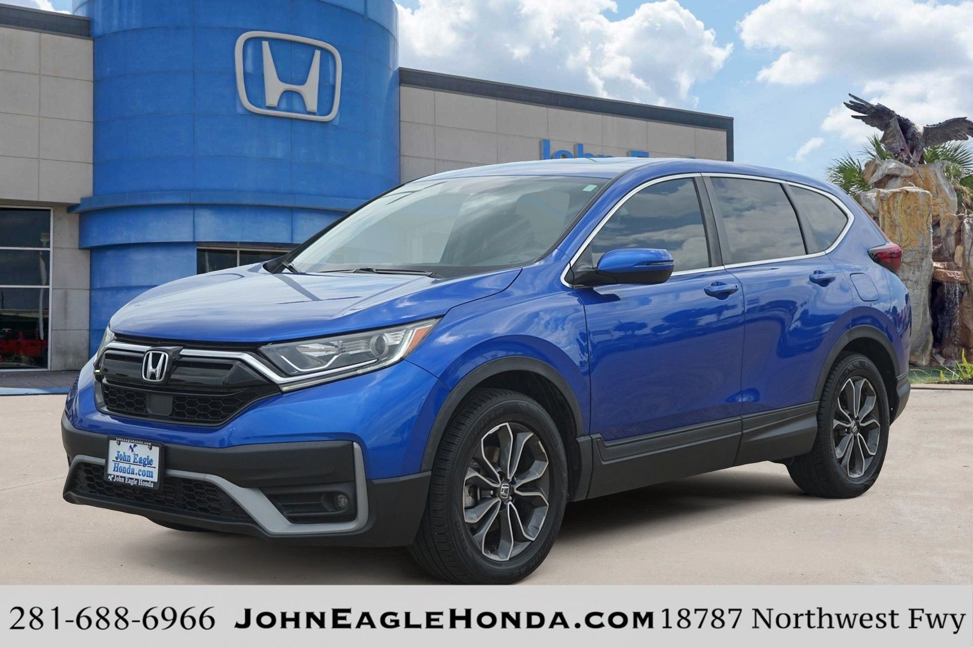 Aegean Blue Metallic 2021 Honda CR-V EX-L FWD SUV / Crossover Front-Wheel Drive Continuously Variable Transmission