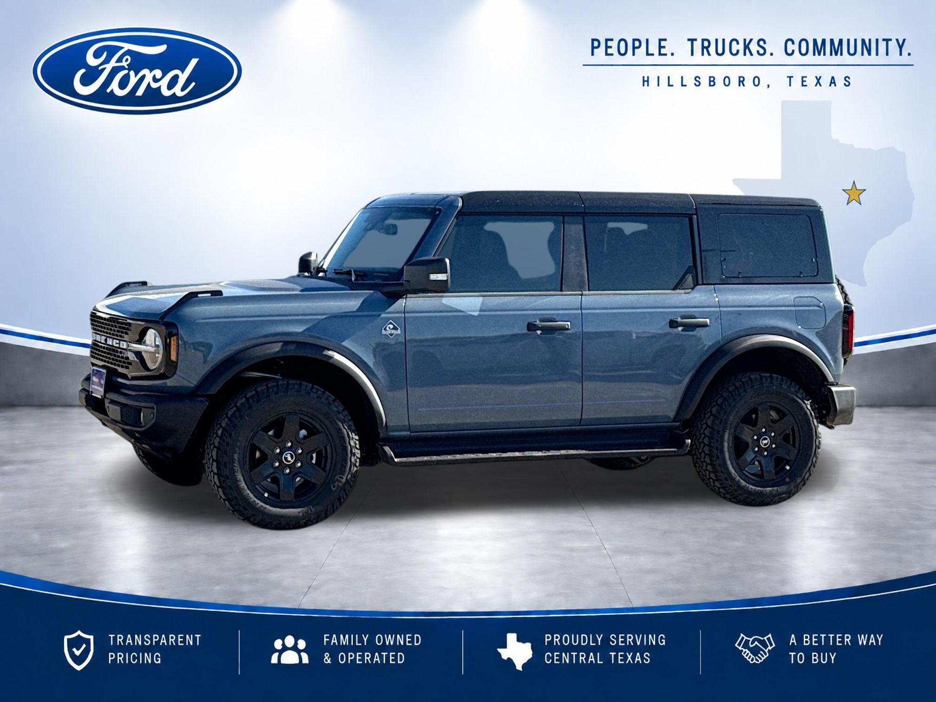 Blue (Azure Gray Metallic Tri-Coat) 2025 Ford Bronco SUV / Crossover Four-Wheel Drive Automatic