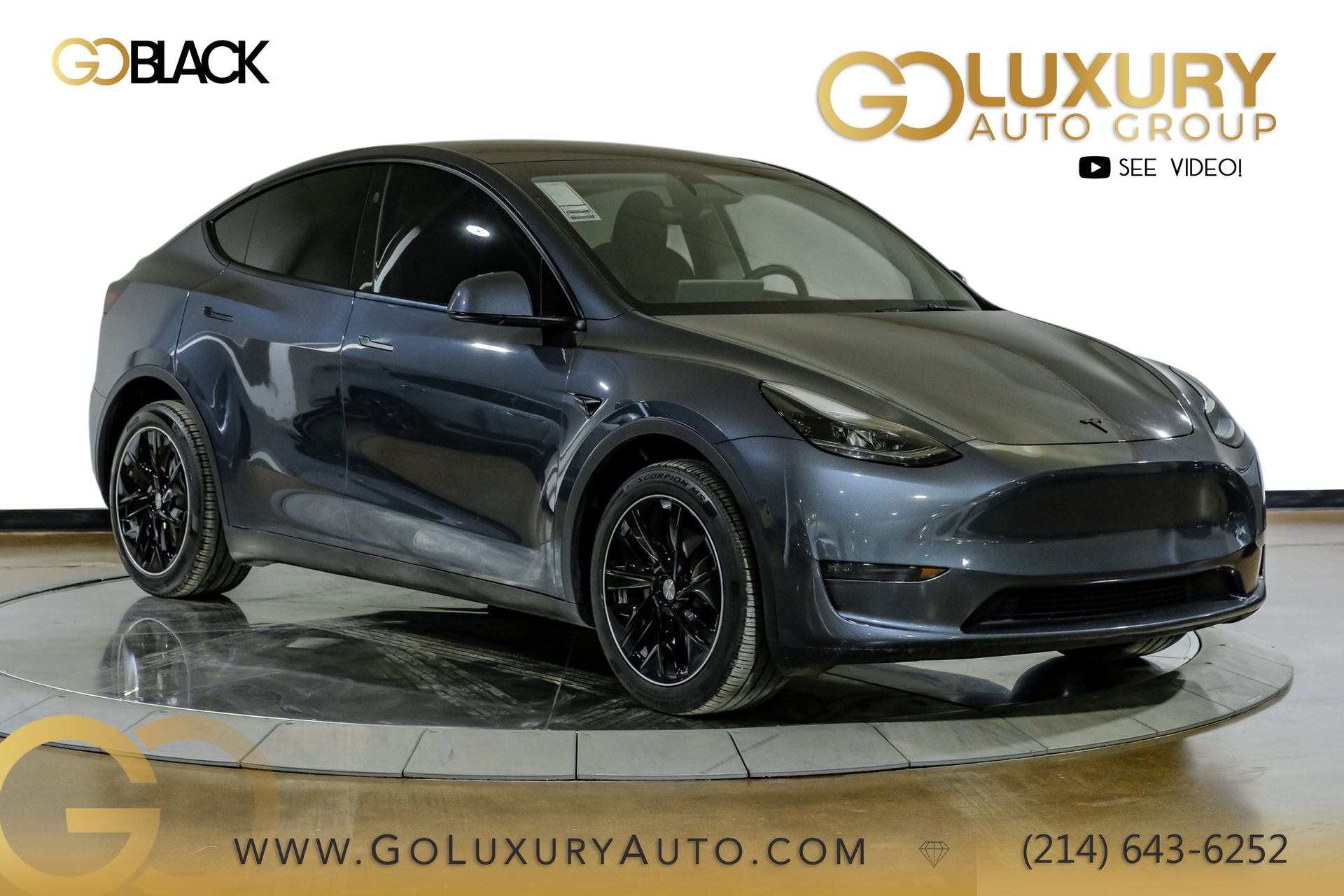 Gray 2023 Tesla Model Y SUV / Crossover All-Wheel Drive 1-Speed Automatic