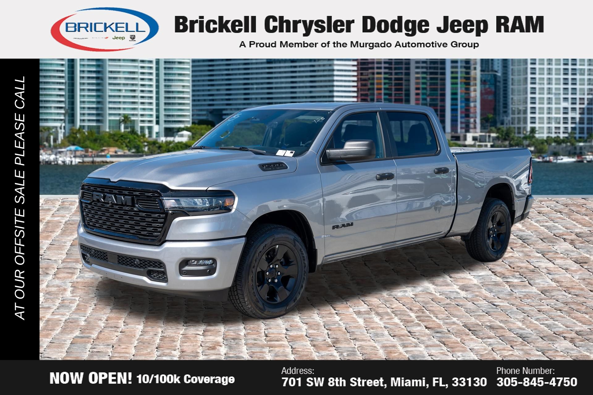 Billet Silver Metallic Clearcoat 2025 RAM 1500 Tradesman Crew Cab RWD Pickup Truck 4X2 8-Speed Automatic