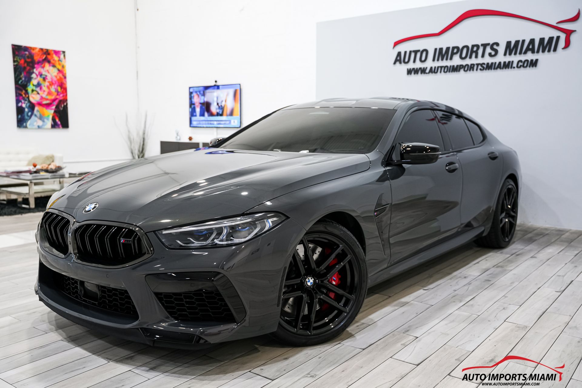 Dravit Gray Metallic 2024 BMW M8 Sedan All-Wheel Drive 8-Speed Automatic