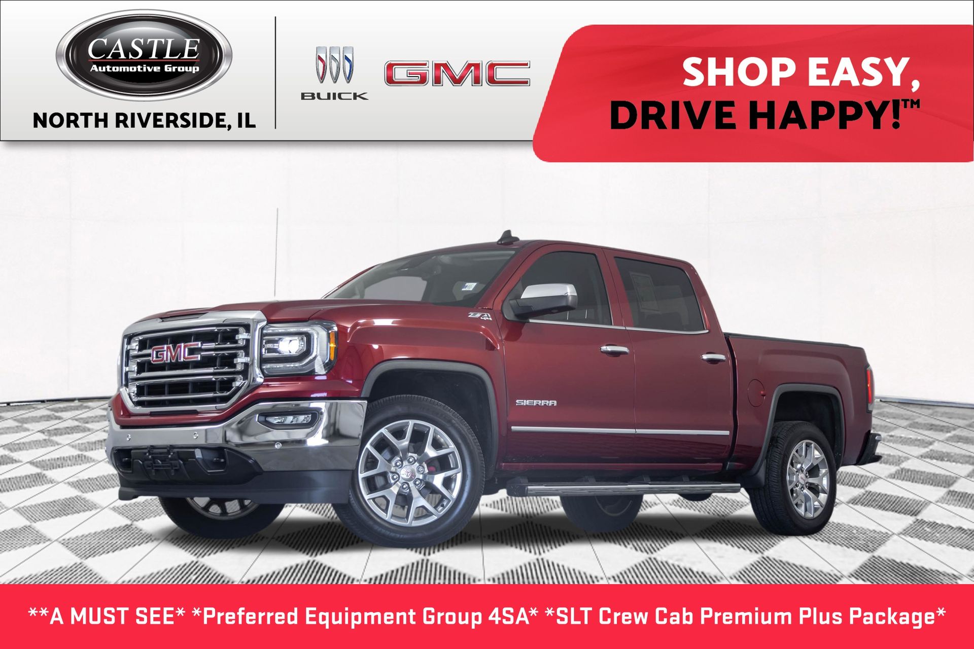 Red Quartz Tintcoat 2018 GMC Sierra 1500 Pickup Truck Four-Wheel Drive 8-Speed Automatic Overdrive