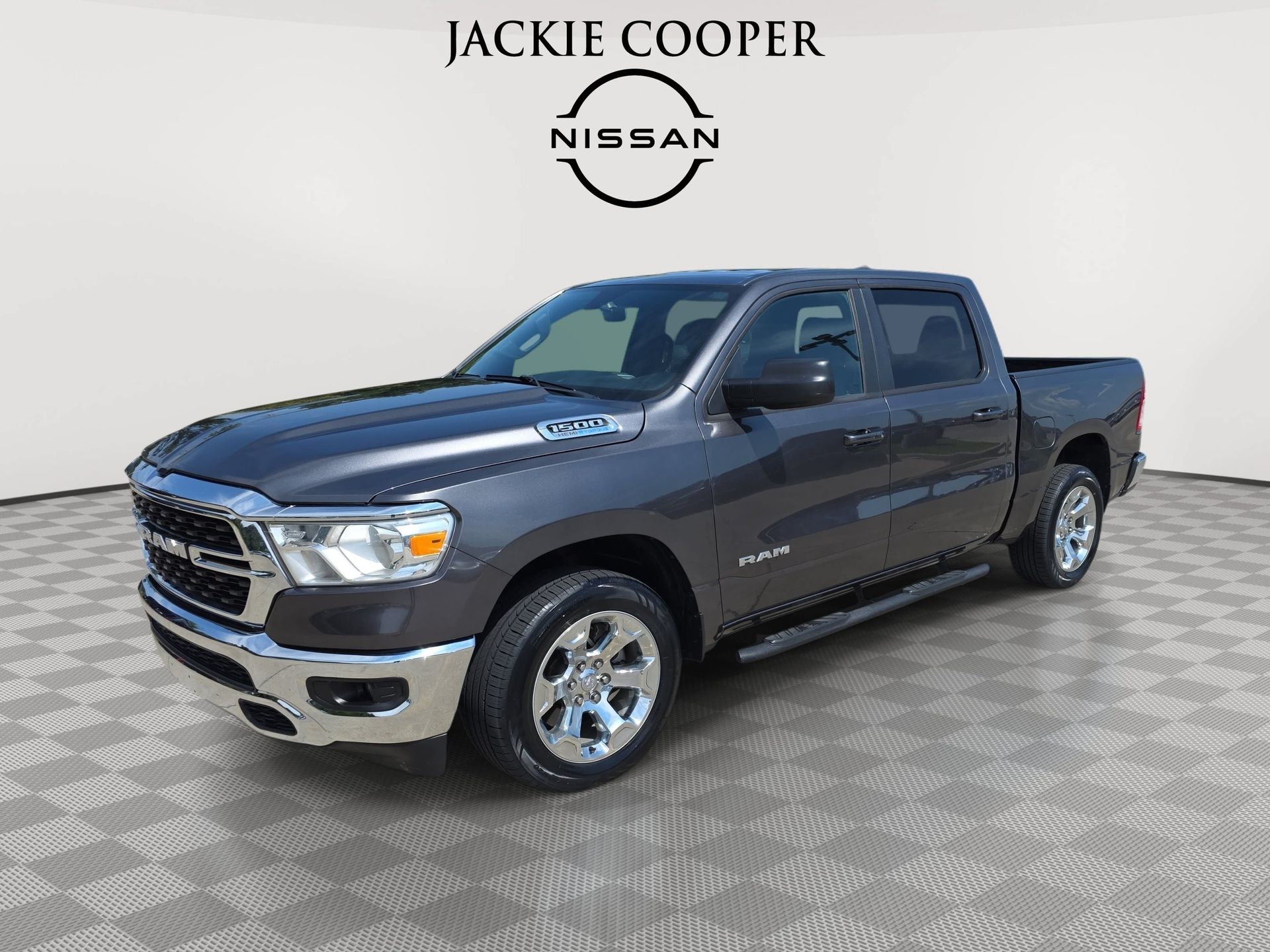 Gray (Granite Crystal Metallic Clearcoat) 2022 RAM 1500 Pickup Truck Four-Wheel Drive 8-Speed Automatic