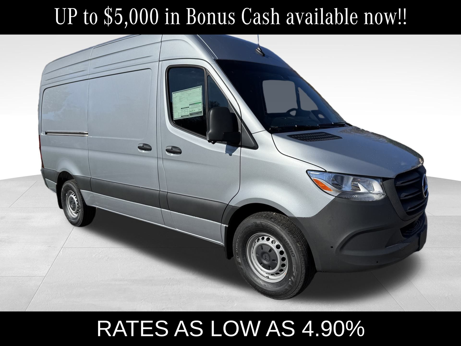 Hightech Silver 2026 Mercedes-Benz Sprinter Cargo 2500 144 RWD Van Rear-Wheel Drive 9-Speed Automatic