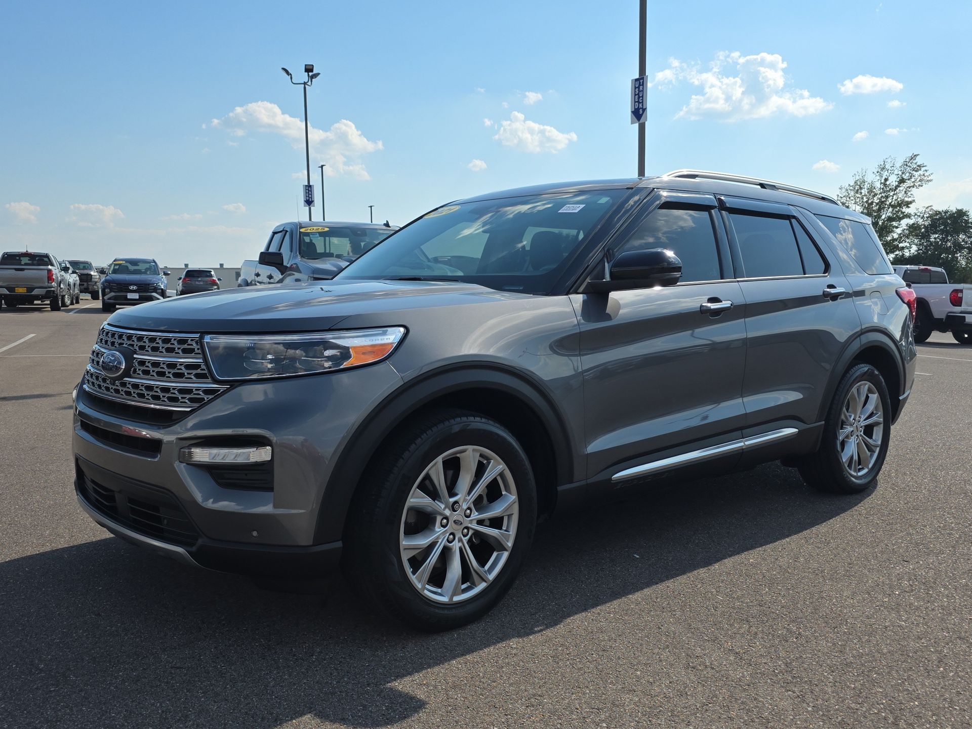 Gray Metallic 2021 Ford Explorer SUV / Crossover Rear-Wheel Drive Automatic
