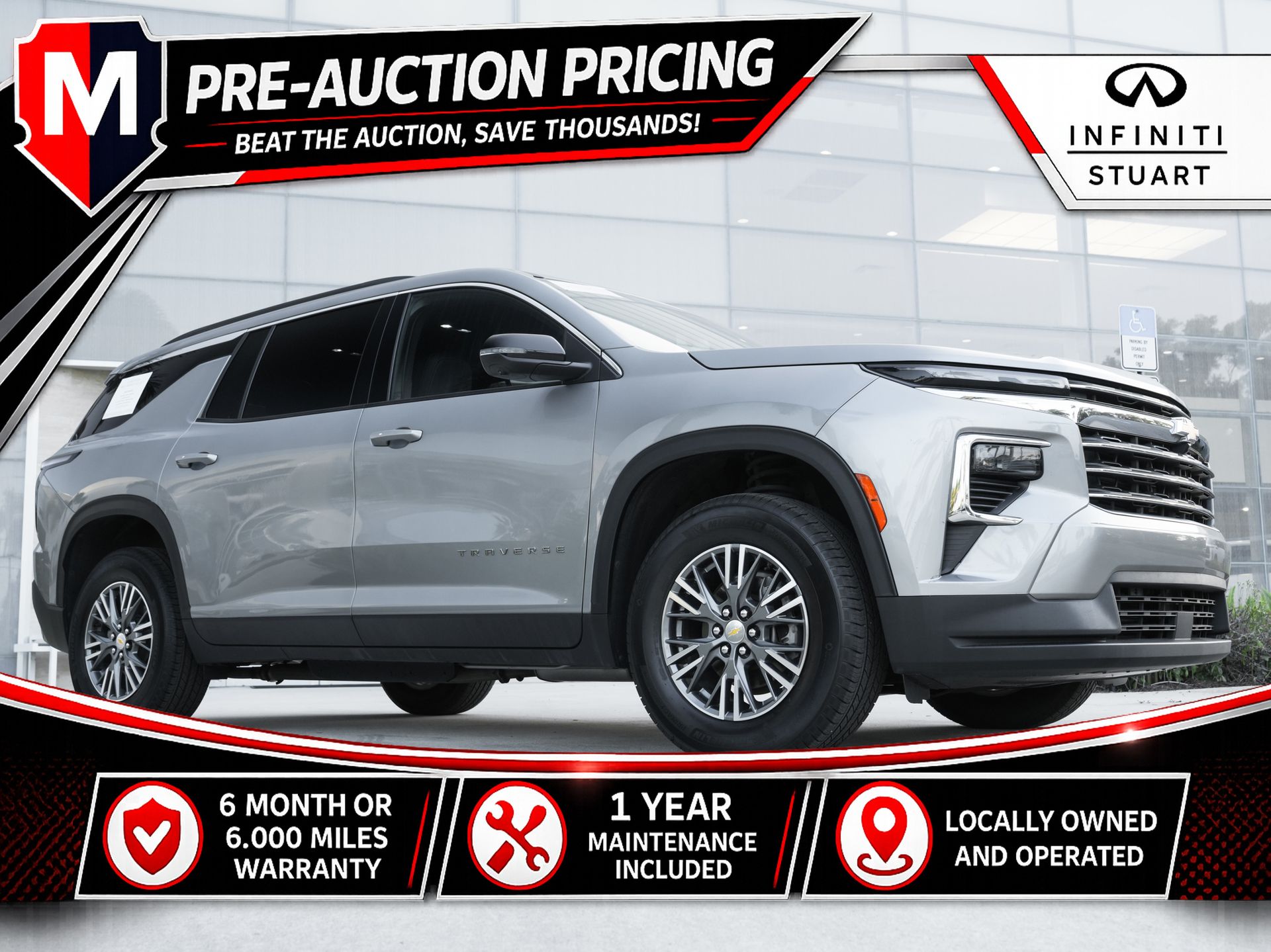 Sterling Gray Metallic 2024 Chevrolet Traverse SUV / Crossover Front-Wheel Drive 8-Speed Automatic