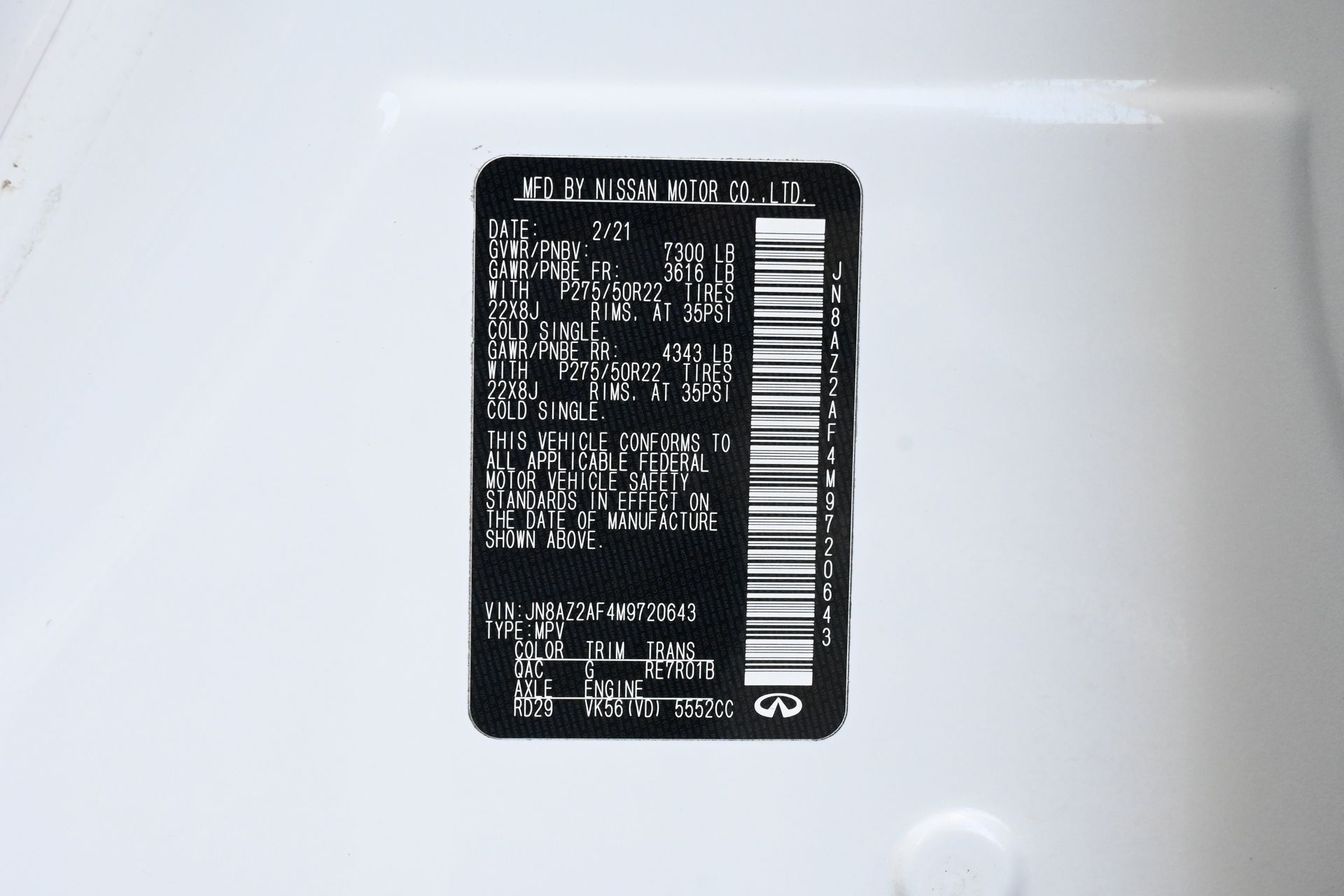 2021 INFINITI QX80 Premium Select White at Westside Lexus