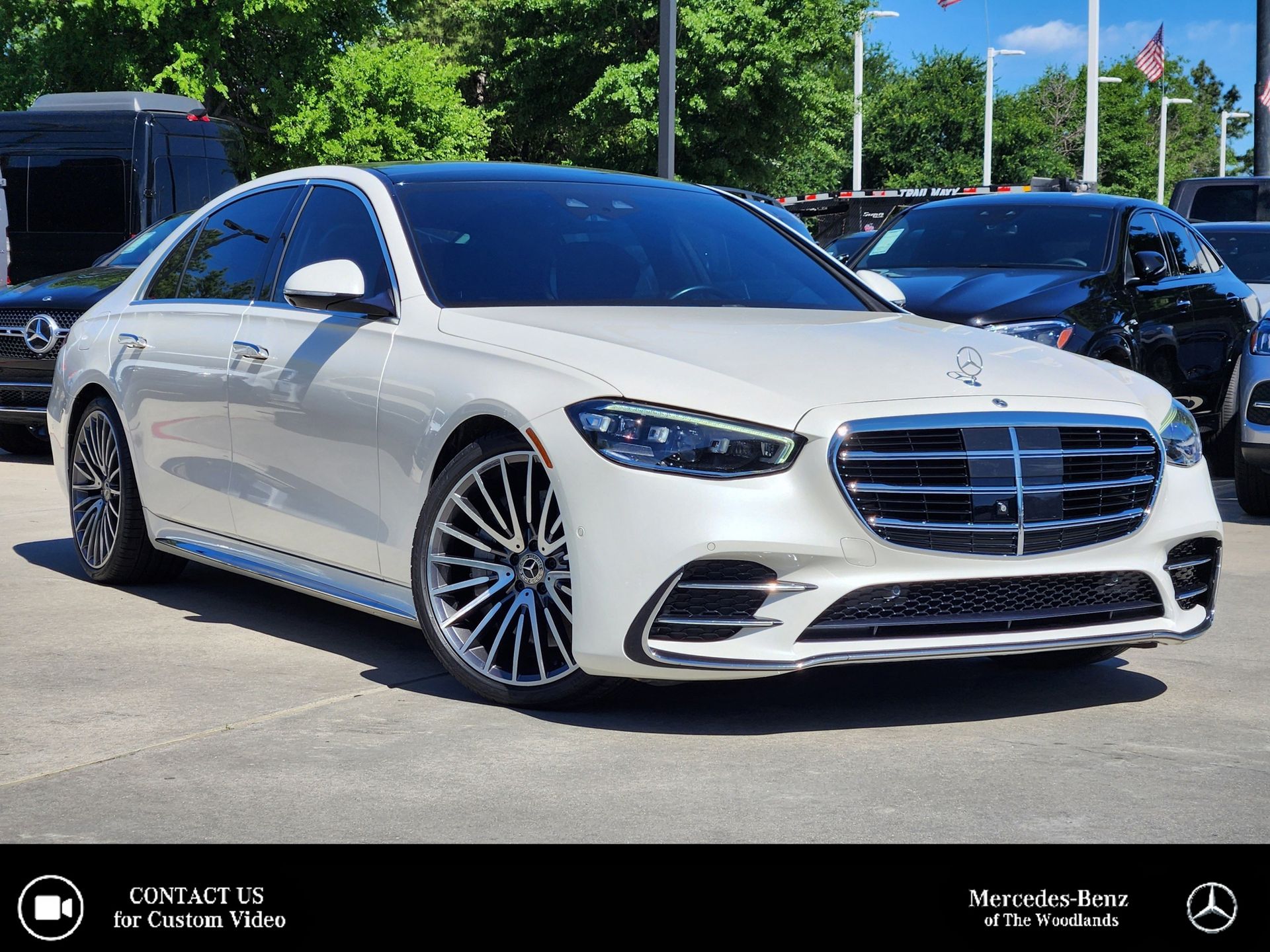 MANUFAKTUR Diamond White 2022 Mercedes-Benz S-Class S 500 4MATIC AWD Sedan All-Wheel Drive 9-Speed Automatic