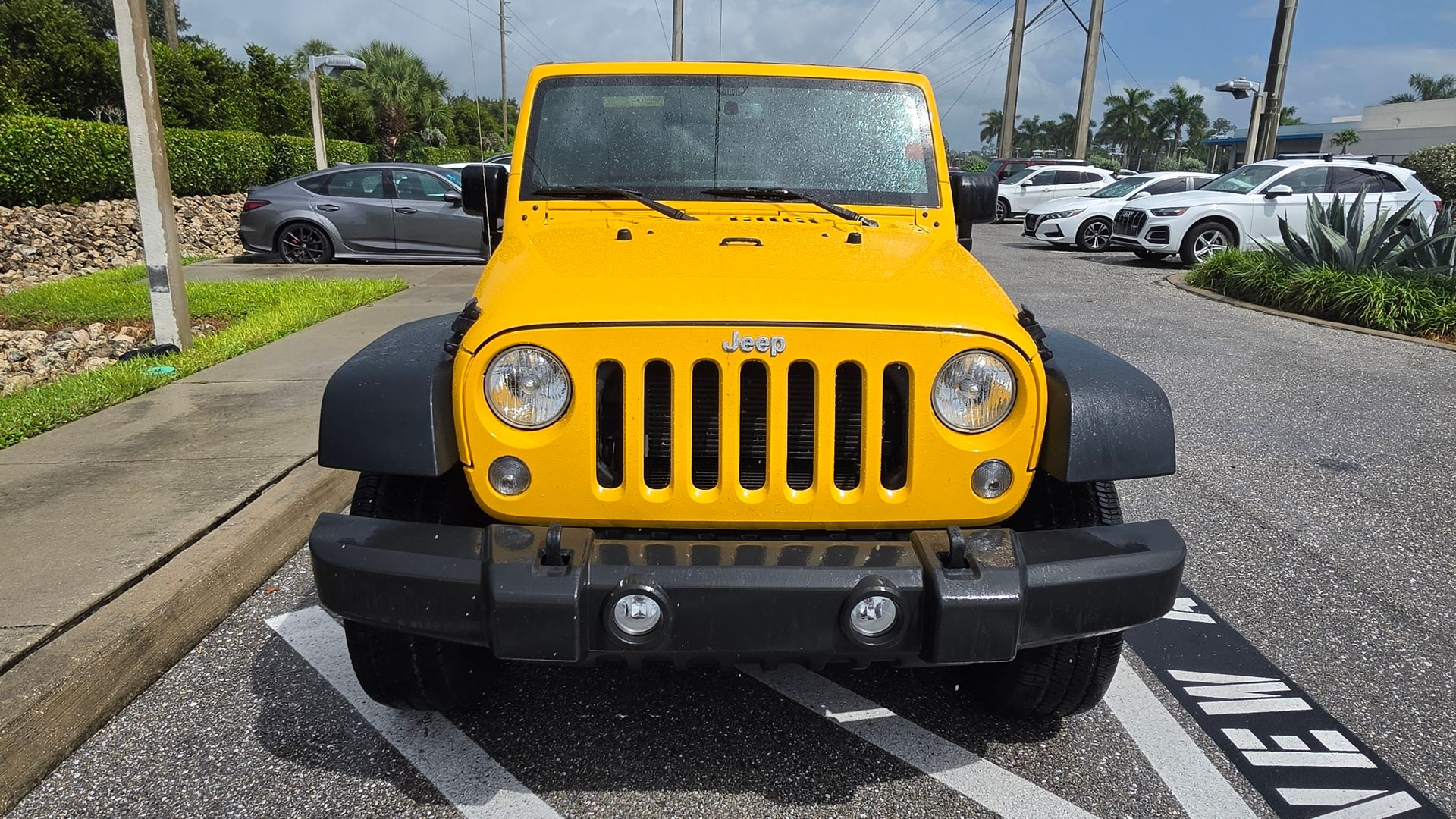 Used 2015 Baja Yellow Clearcoat Jeep Unlimited Sport image 2
