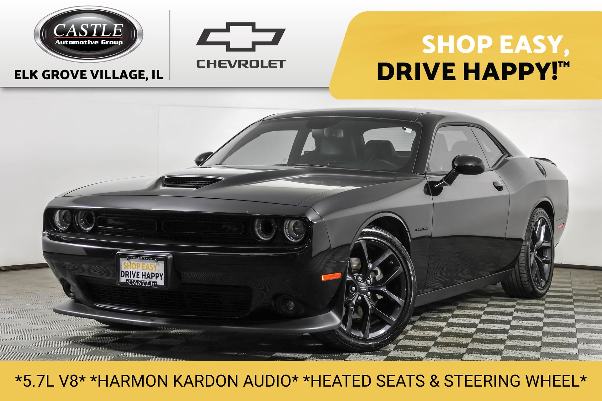 Pitch Black Clearcoat 2022 Dodge Challenger Coupe Rear-Wheel Drive 8-Speed Automatic
