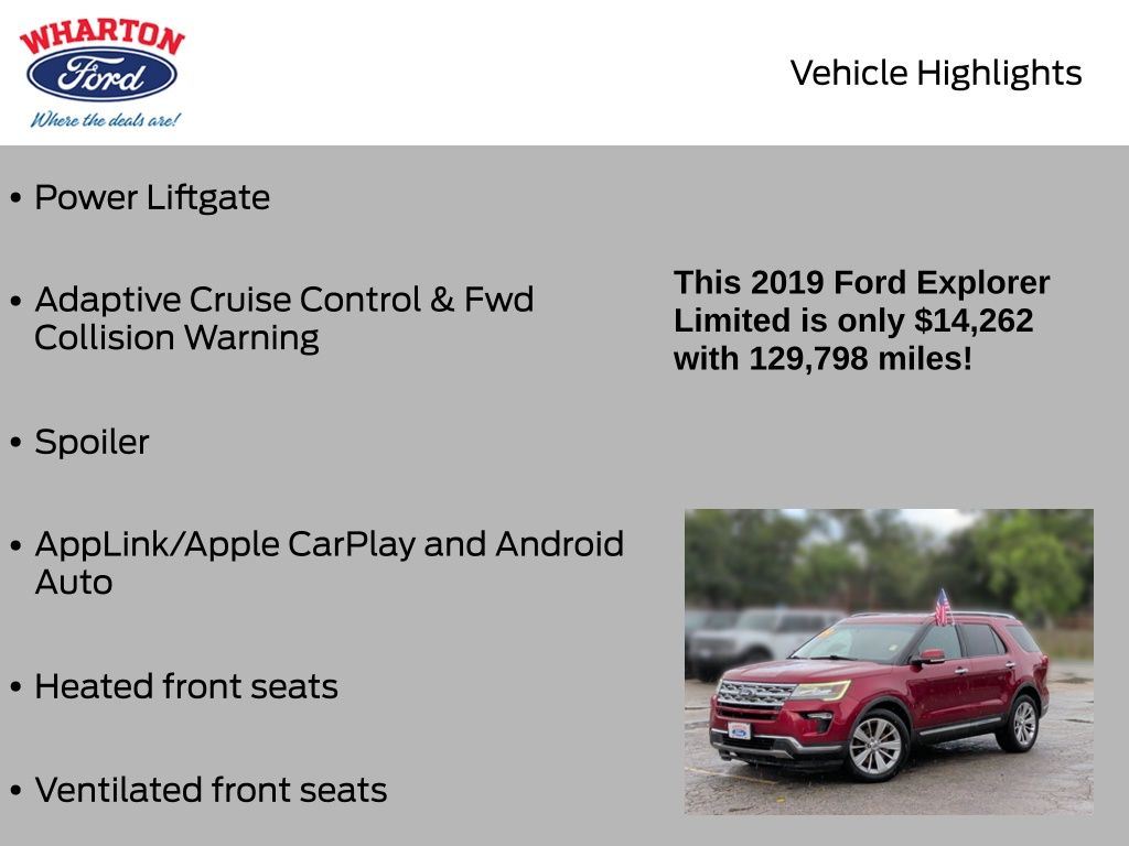 2019 Ford Explorer Limited Red at Autostrade