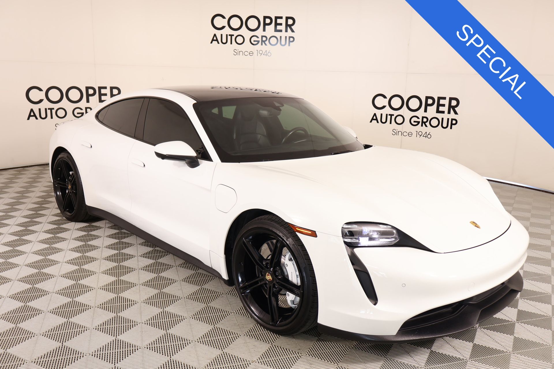 White 2021 Porsche Taycan Sedan All-Wheel Drive 2-Speed Automatic