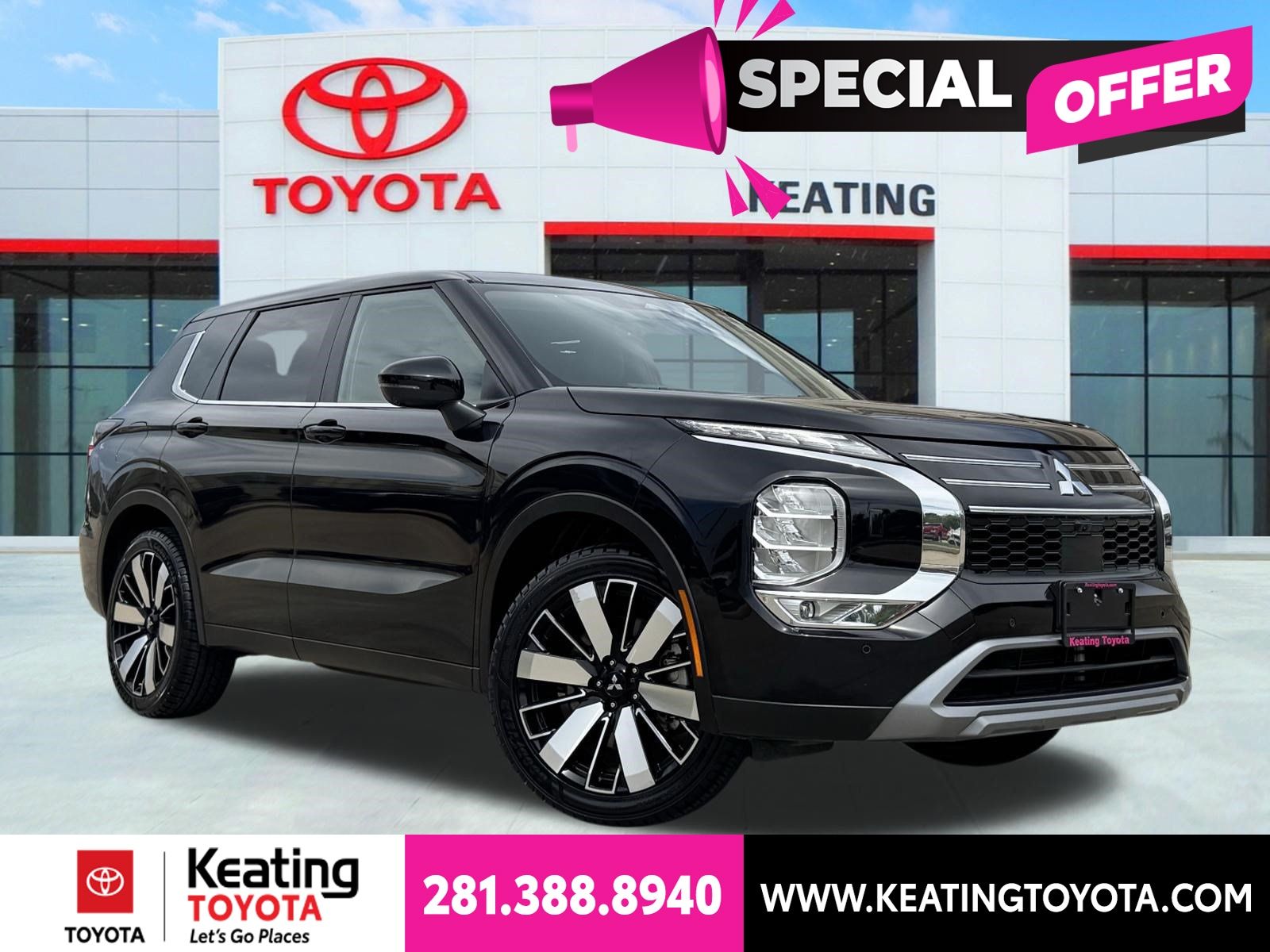 Black Diamond 2025 Mitsubishi Outlander SUV / Crossover Front-Wheel Drive Continuously Variable Transmission