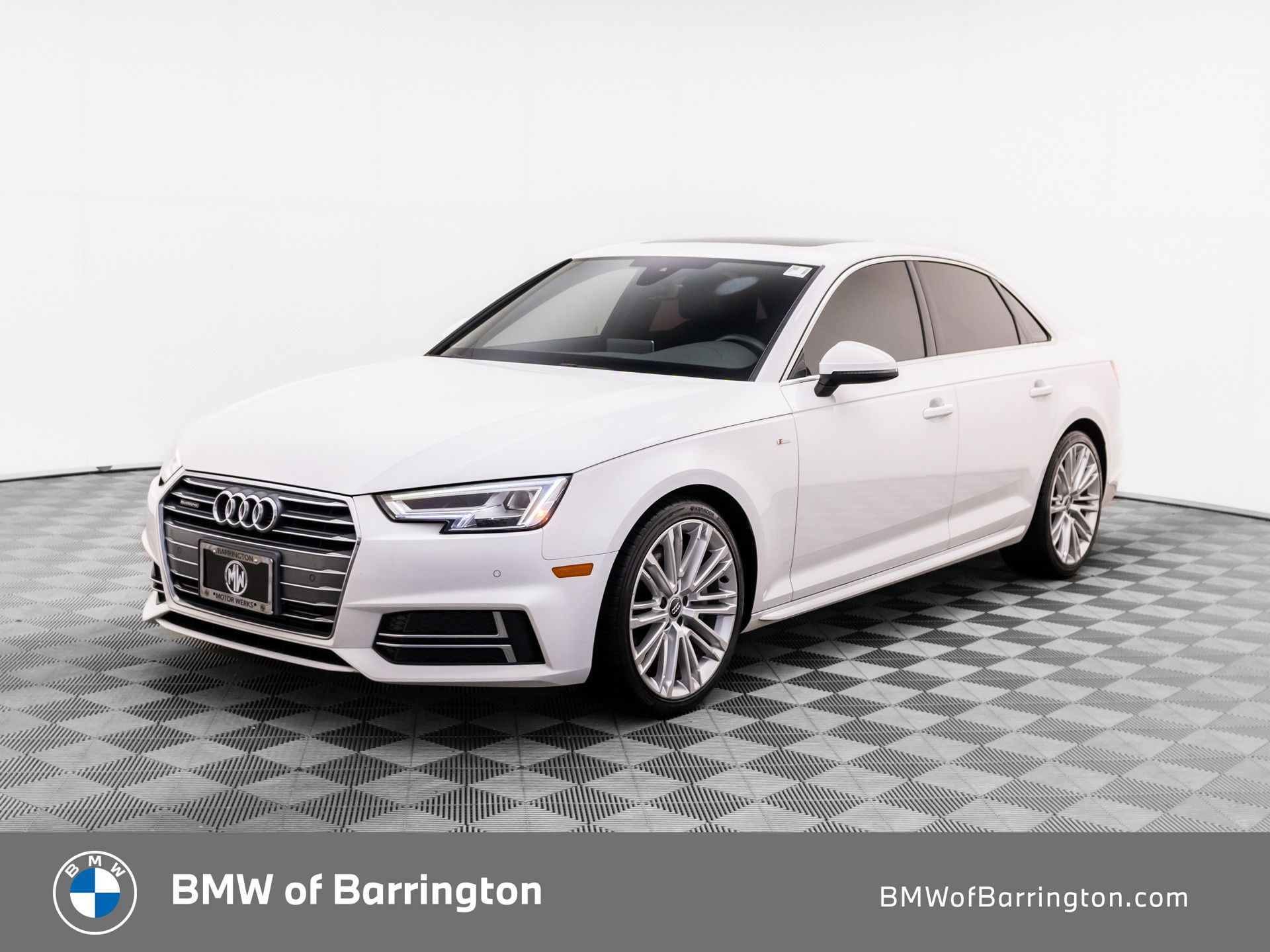 Ibis White 2018 Audi A4 2.0 TFSI quattro Premium Plus AWD Sedan All-Wheel Drive 7-Speed Automatic