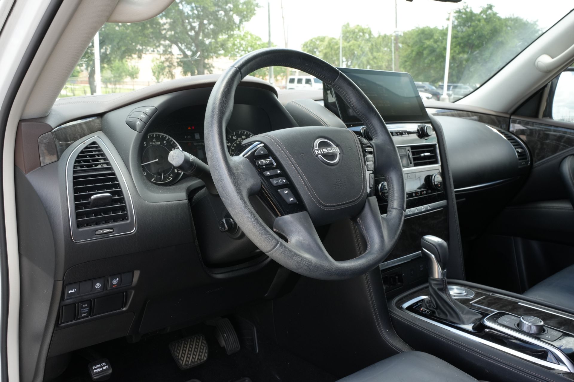 2023 Nissan Armada Platinum White at DeMontrond Ford
