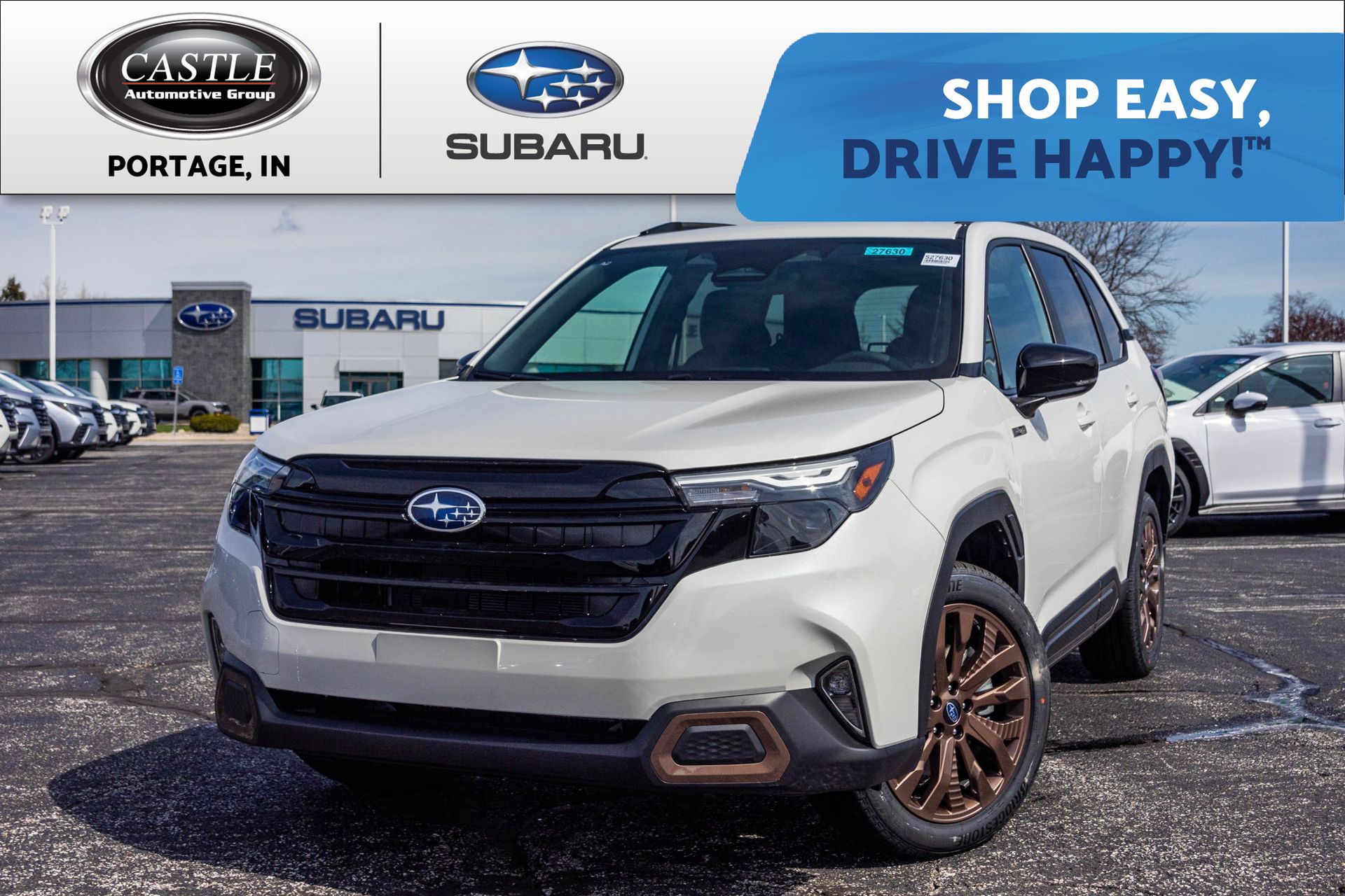 White 2026 Subaru Forester Hybrid Sport AWD SUV / Crossover All-Wheel Drive Continuously Variable Transmission