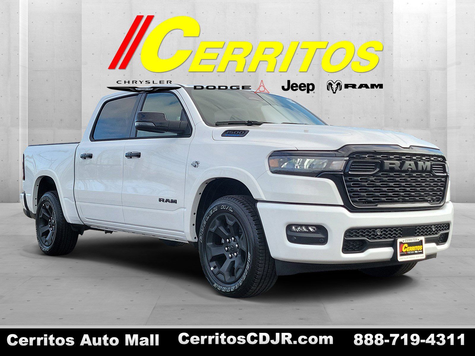 Bright White Clearcoat 2026 RAM 1500 Pickup Truck Four-Wheel Drive 8-Speed Automatic