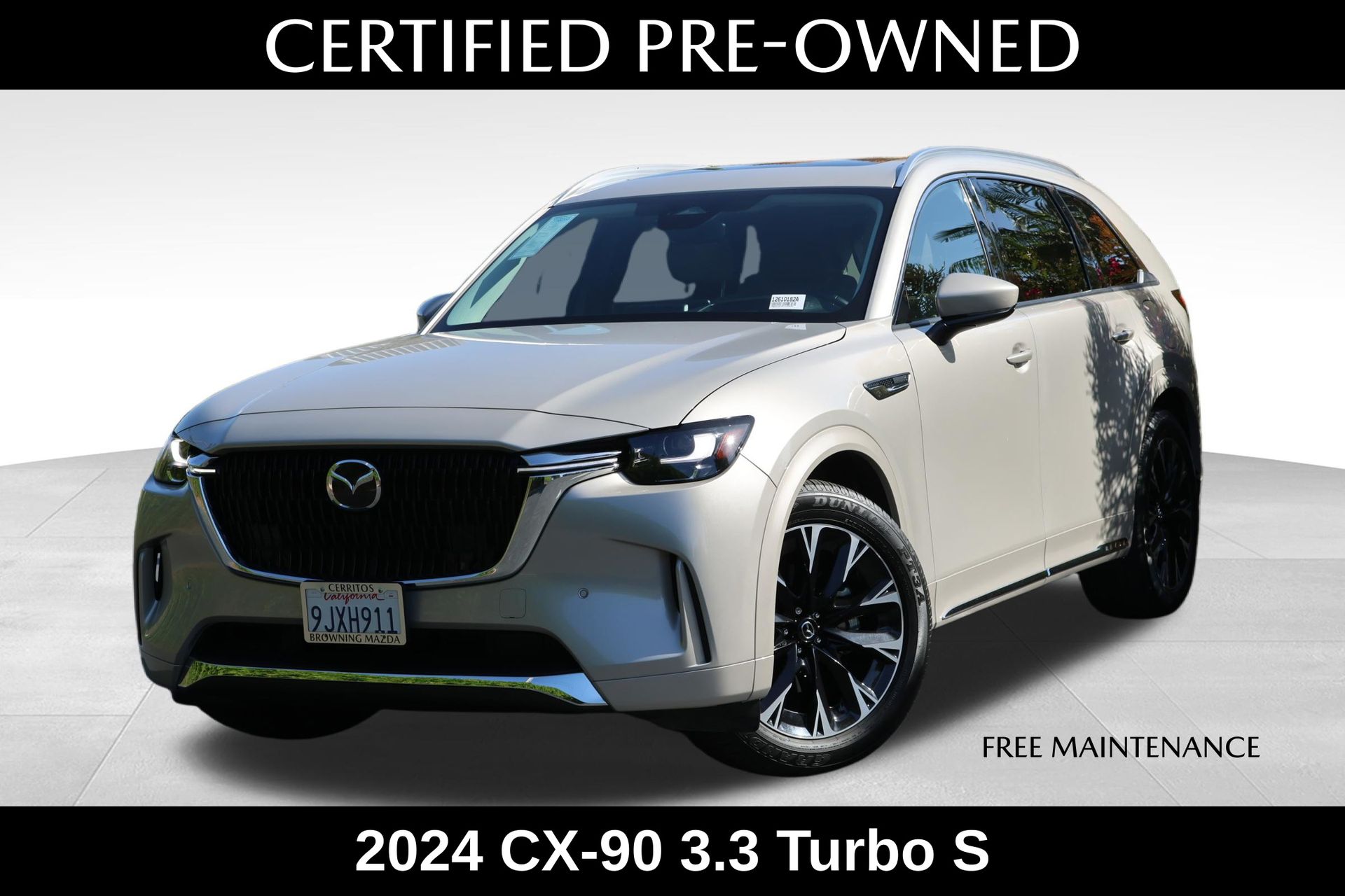 Gray (Platinum Quartz) 2024 Mazda CX-90 3.3 Turbo S AWD SUV / Crossover All-Wheel Drive 8-Speed Automatic