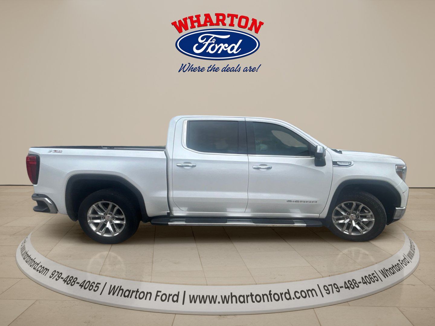 2019 GMC Sierra 1500 SLT White at Emmons Autoplex